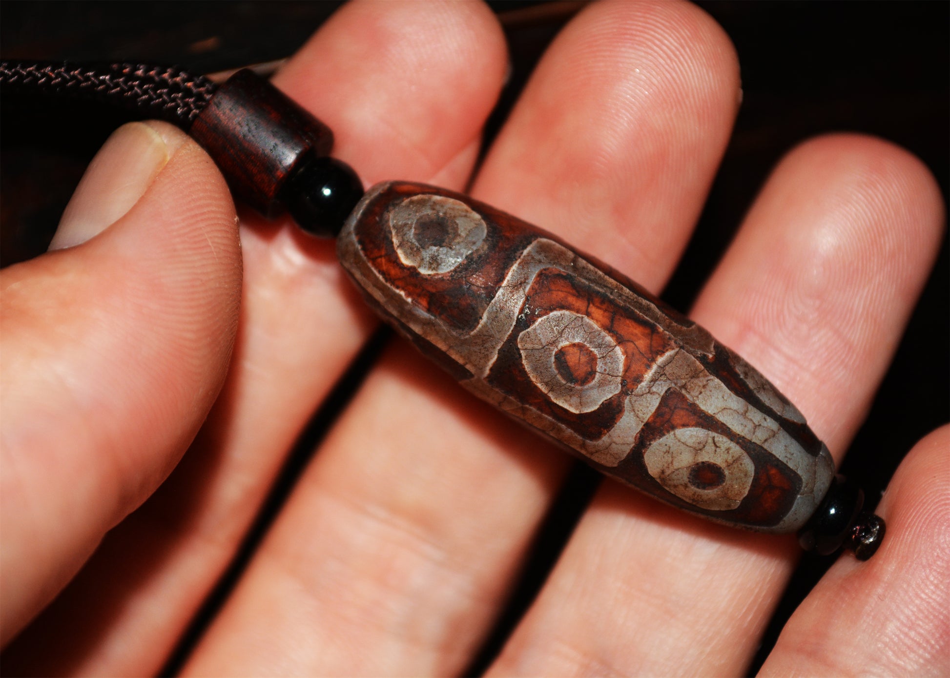 Genuine Tibetan Ancient Nine Eyes Dzi Bead Pendant Amulet Himalaya Old Antique Real Agate Nepal 9 Eyed Pure Gzi Talisman Bracelet