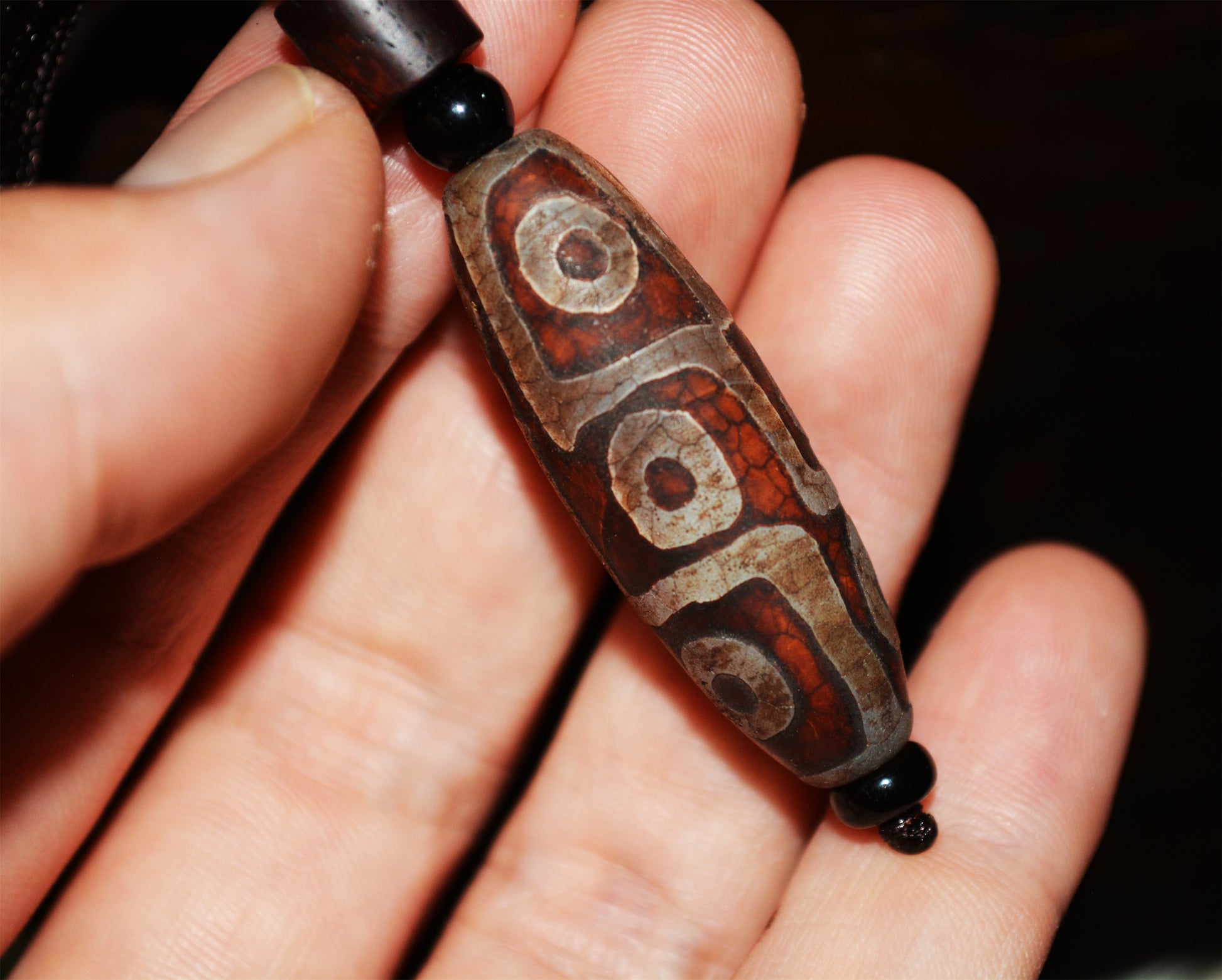 Genuine Tibetan Ancient Nine Eyes Dzi Bead Pendant Amulet Himalaya Old Antique Real Agate Nepal 9 Eyed Pure Gzi Talisman Bracelet