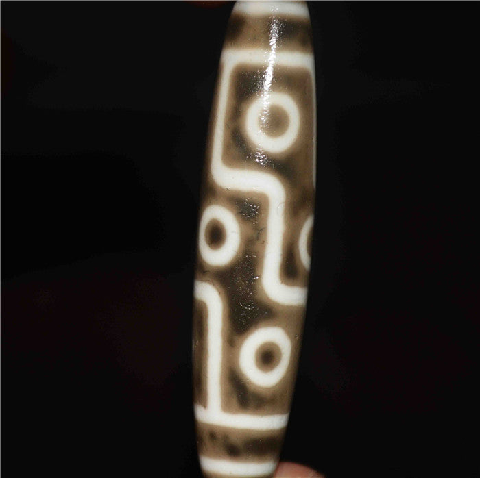 Genuine Tibetan Ancient Nine Eyes Dzi Bead Pendant Amulet Himalaya Old Antique Real Agate Nepal 9 Eyed Pure Gzi Talisman Bracelet