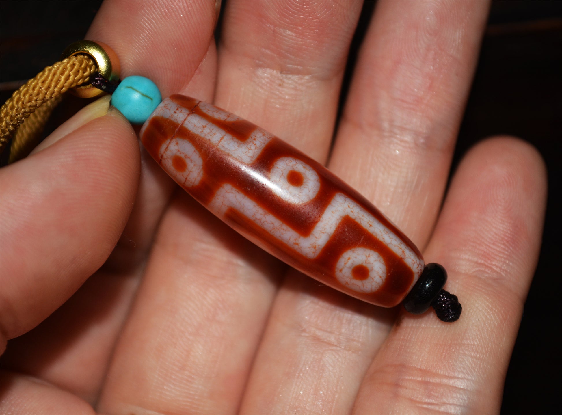 Genuine Tibetan Ancient Pure Nine Eyes Dzi Bead Pendant Amulet Himalaya Old Antique Real Agate Nepal 9 Eyed Gzi Talisman Bracelet