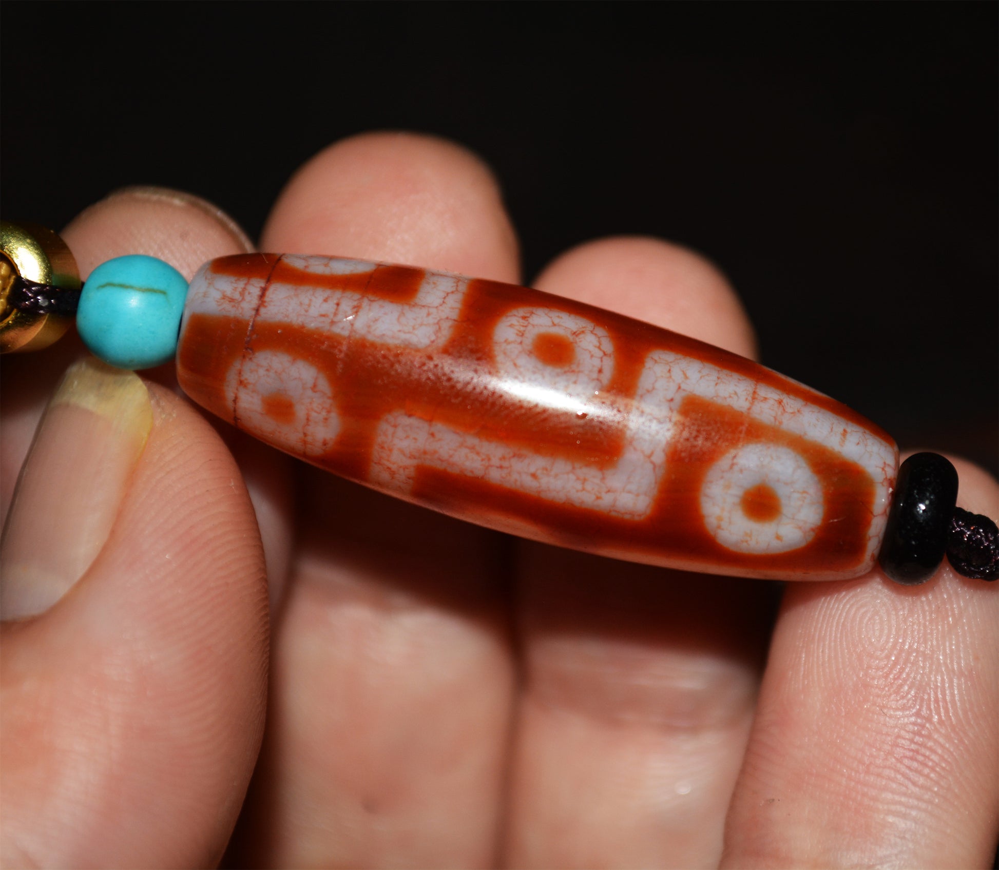 Genuine Tibetan Ancient Pure Nine Eyes Dzi Bead Pendant Amulet Himalaya Old Antique Real Agate Nepal 9 Eyed Gzi Talisman Bracelet