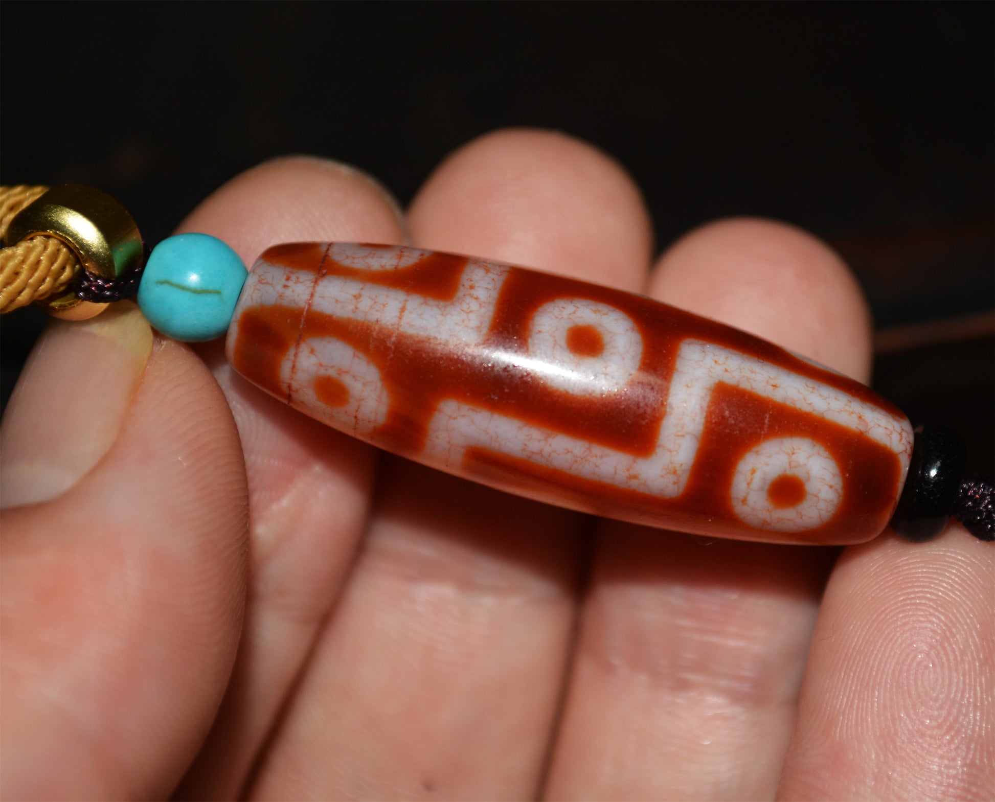 Genuine Tibetan Ancient Pure Nine Eyes Dzi Bead Pendant Amulet Himalaya Old Antique Real Agate Nepal 9 Eyed Gzi Talisman Bracelet