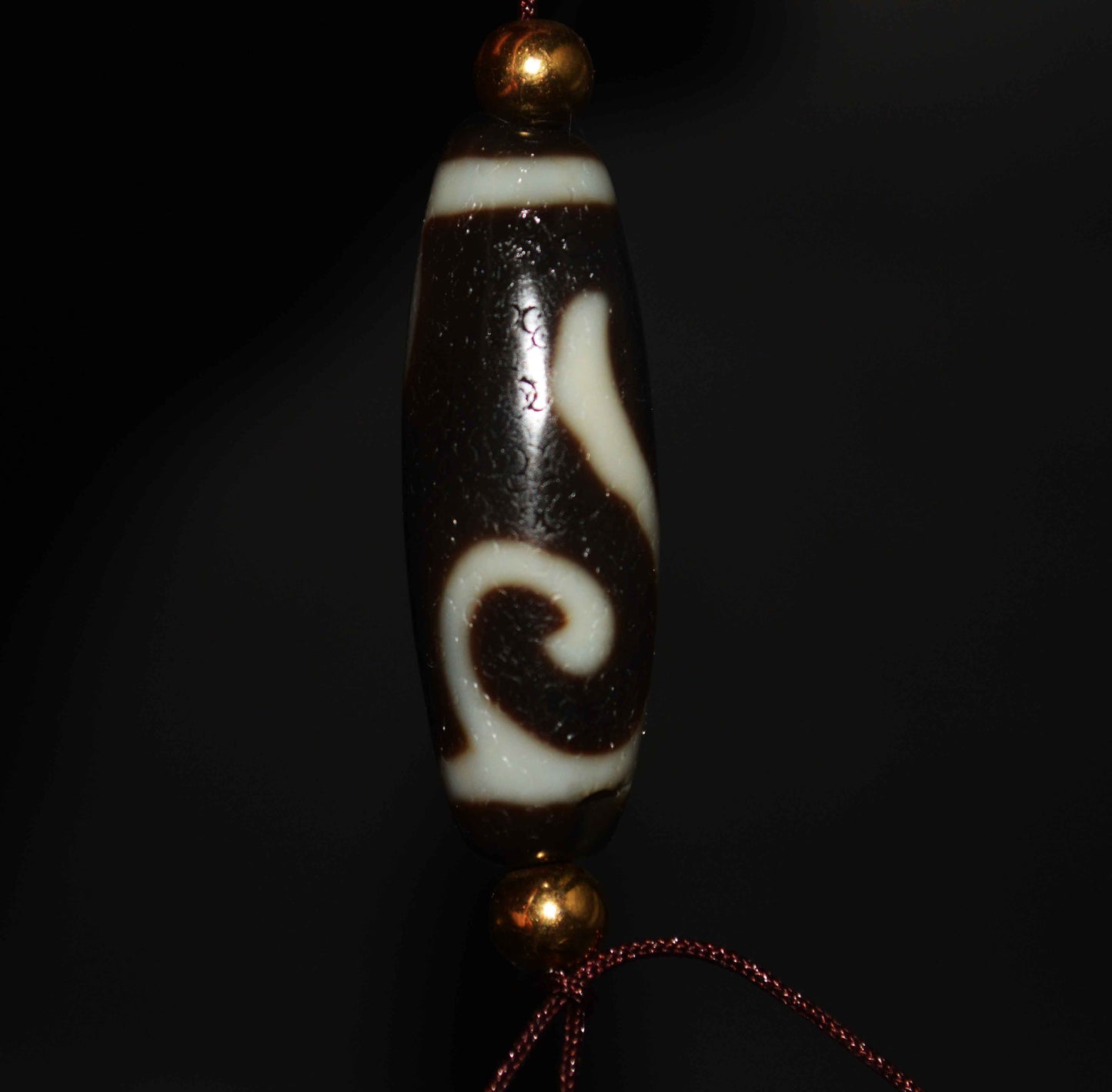 Genuine Tibetan Ancient Ruyi Dzi Bead Pendant Amulet Himalaya Old Antique Real Agate Nepal Pure Gzi Talisman Bracelet