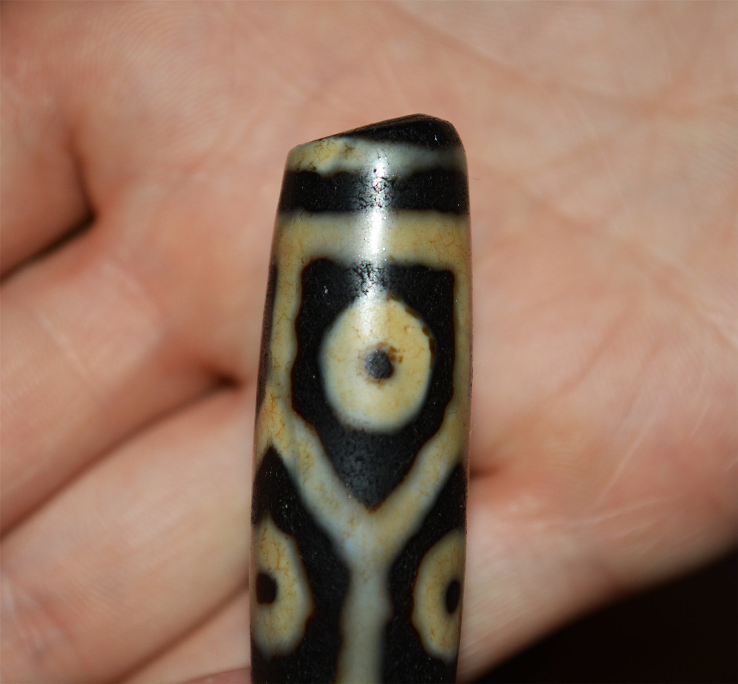 Tibetan Ancient Water Wave Six Eyes Dzi Bead Pendant Amulet Himalaya Old Antique Real Agate Nepal 6 Eyed Pure Tiger Tooth Gzi Talisman Bracelet