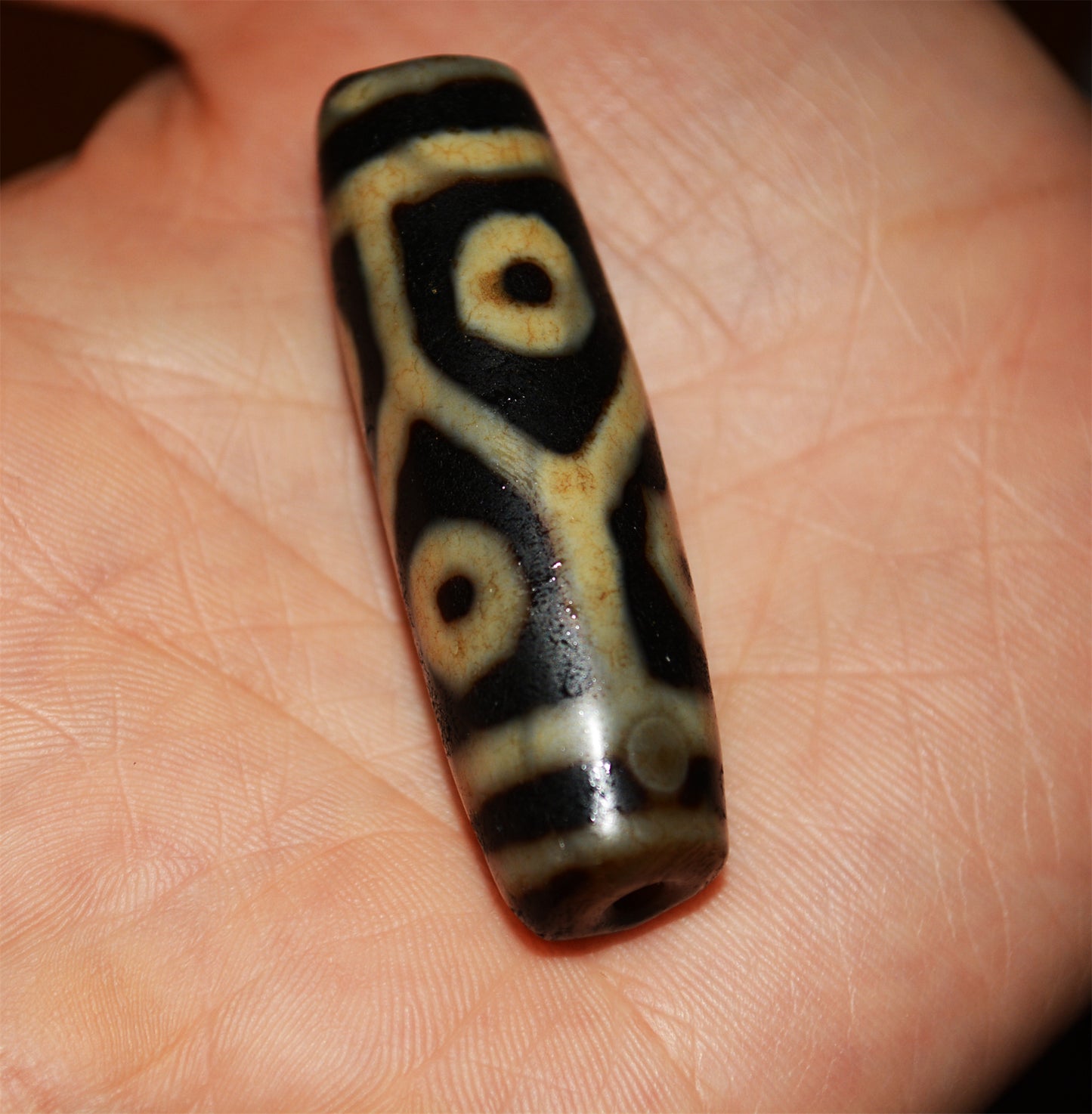 Tibetan Ancient Water Wave Six Eyes Dzi Bead Pendant Amulet Himalaya Old Antique Real Agate Nepal 6 Eyed Pure Tiger Tooth Gzi Talisman Bracelet