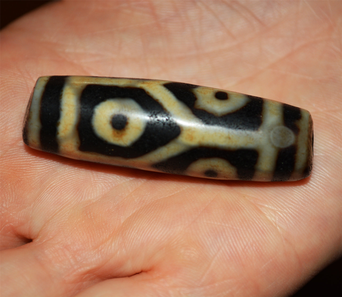 Tibetan Ancient Water Wave Six Eyes Dzi Bead Pendant Amulet Himalaya Old Antique Real Agate Nepal 6 Eyed Pure Tiger Tooth Gzi Talisman Bracelet