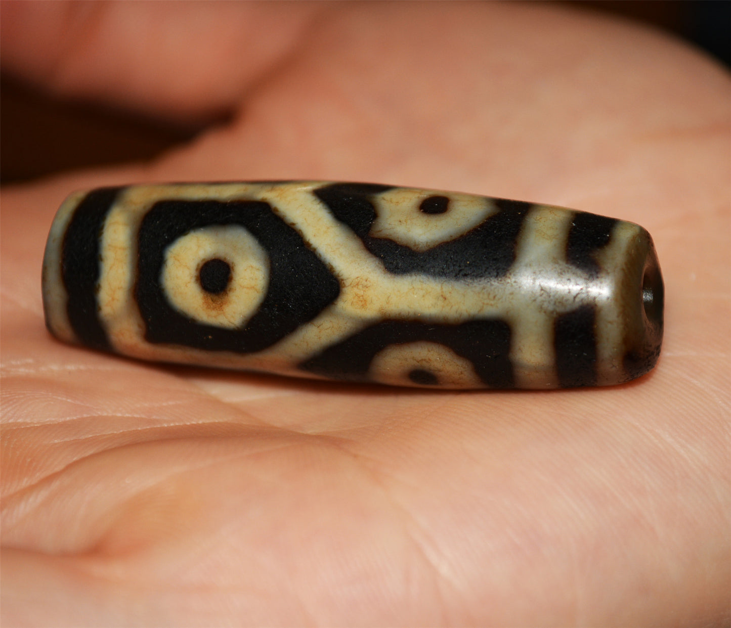 Tibetan Ancient Water Wave Six Eyes Dzi Bead Pendant Amulet Himalaya Old Antique Real Agate Nepal 6 Eyed Pure Tiger Tooth Gzi Talisman Bracelet