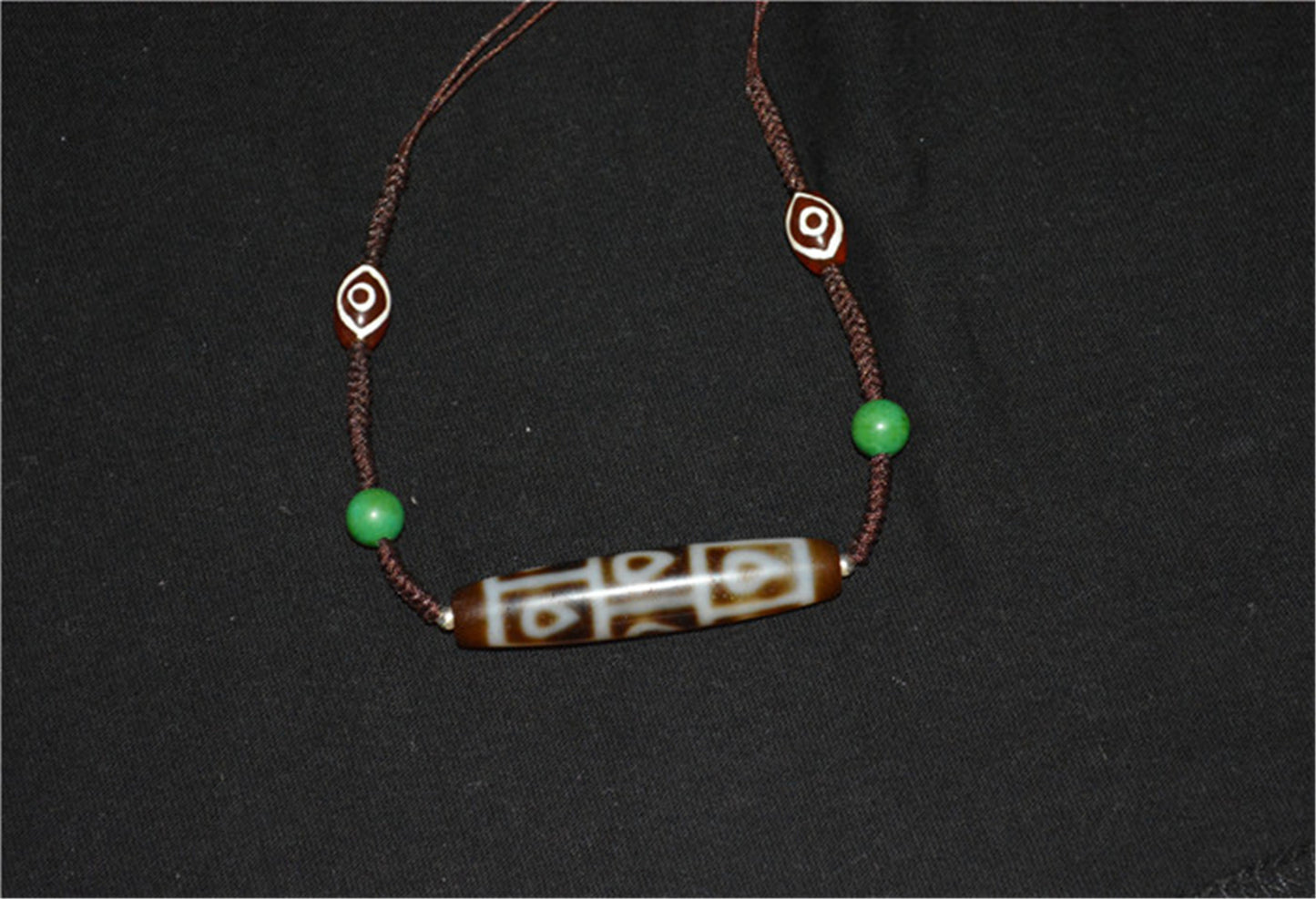Genuine Tibetan Ancient Special Nine Eyes Dzi Bead Pendant Amulet Himalaya Old Antique Real Agate Nepal Buddha's Heart Bodhi Leaf 9 Eyed Pure Gzi Talisman Bracelet