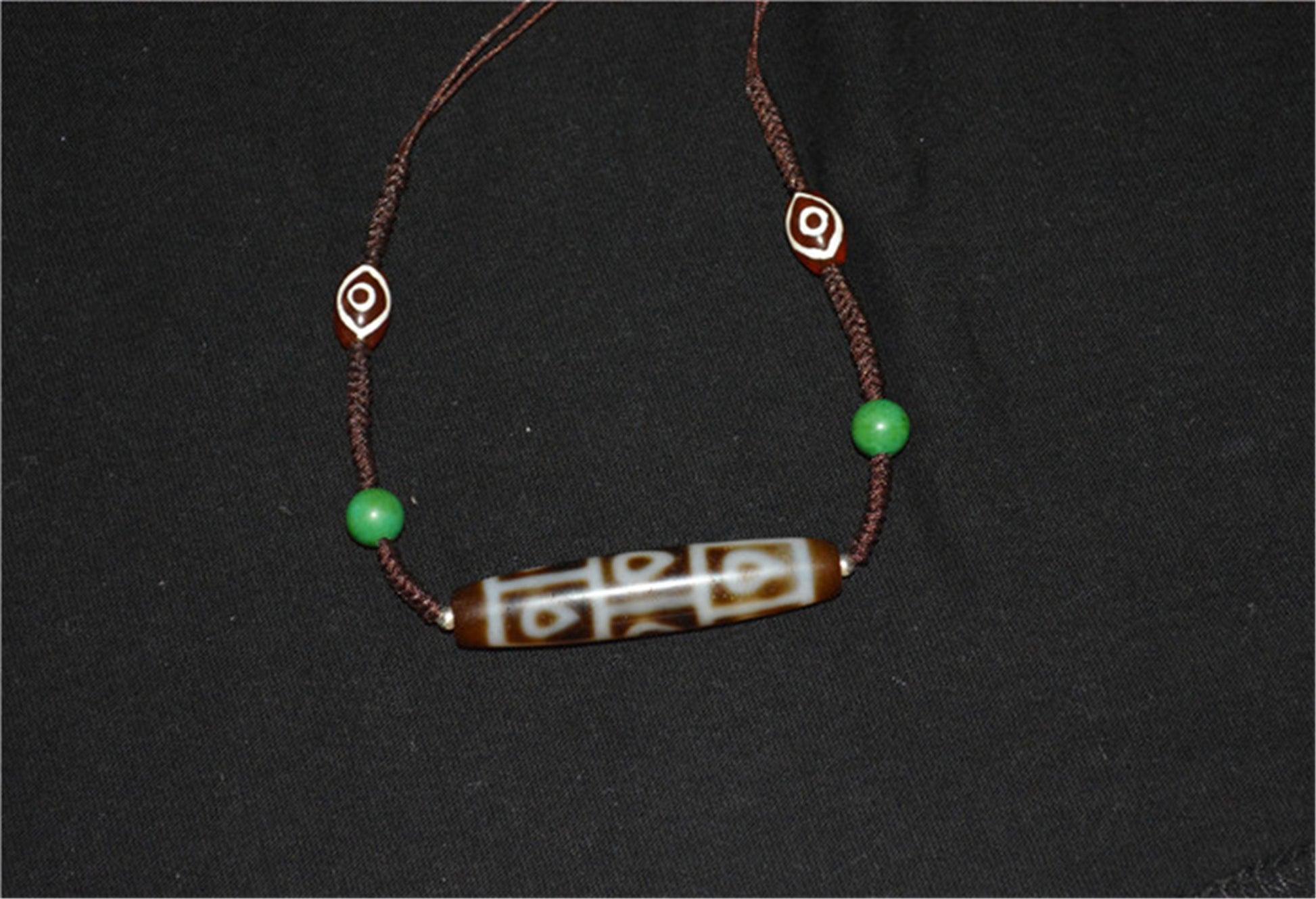 Genuine Tibetan Ancient Special Nine Eyes Dzi Bead Pendant Amulet Himalaya Old Antique Real Agate Nepal Buddha's Heart Bodhi Leaf 9 Eyed Pure Gzi Talisman Bracelet