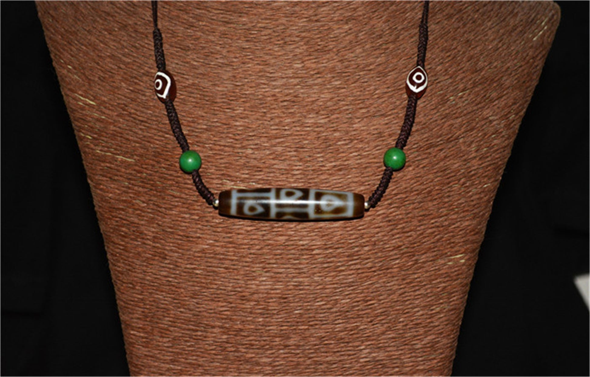 Genuine Tibetan Ancient Special Nine Eyes Dzi Bead Pendant Amulet Himalaya Old Antique Real Agate Nepal Buddha's Heart Bodhi Leaf 9 Eyed Pure Gzi Talisman Bracelet