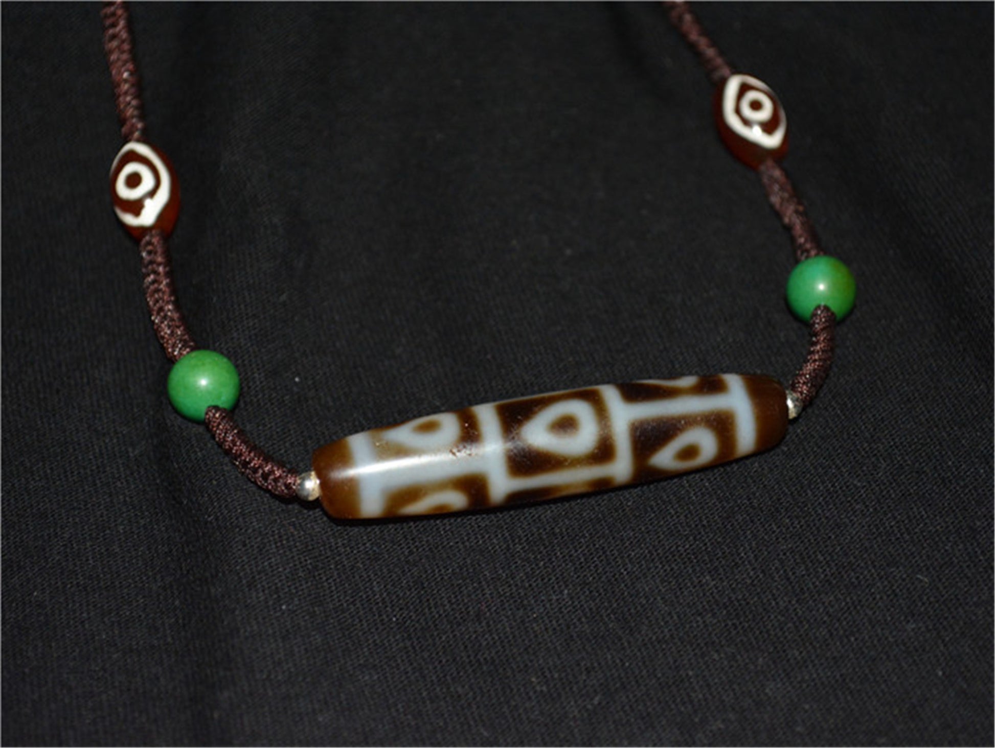 Genuine Tibetan Ancient Special Nine Eyes Dzi Bead Pendant Amulet Himalaya Old Antique Real Agate Nepal Buddha's Heart Bodhi Leaf 9 Eyed Pure Gzi Talisman Bracelet