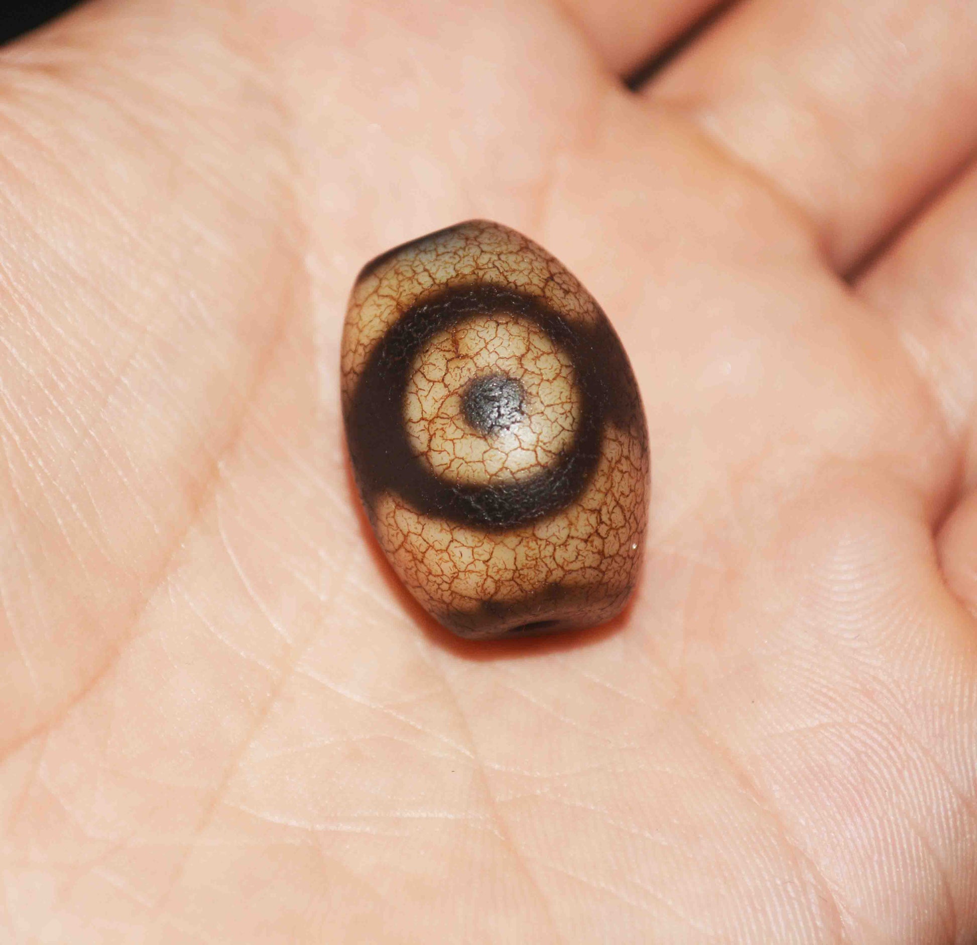 Genuine Tibetan Ancient Pure Three Eyes Dzi Bead Amulet Himalaya Old Antique Real Agate Nepal 3 Eyed Gzi Amulet Talisman Bracelet