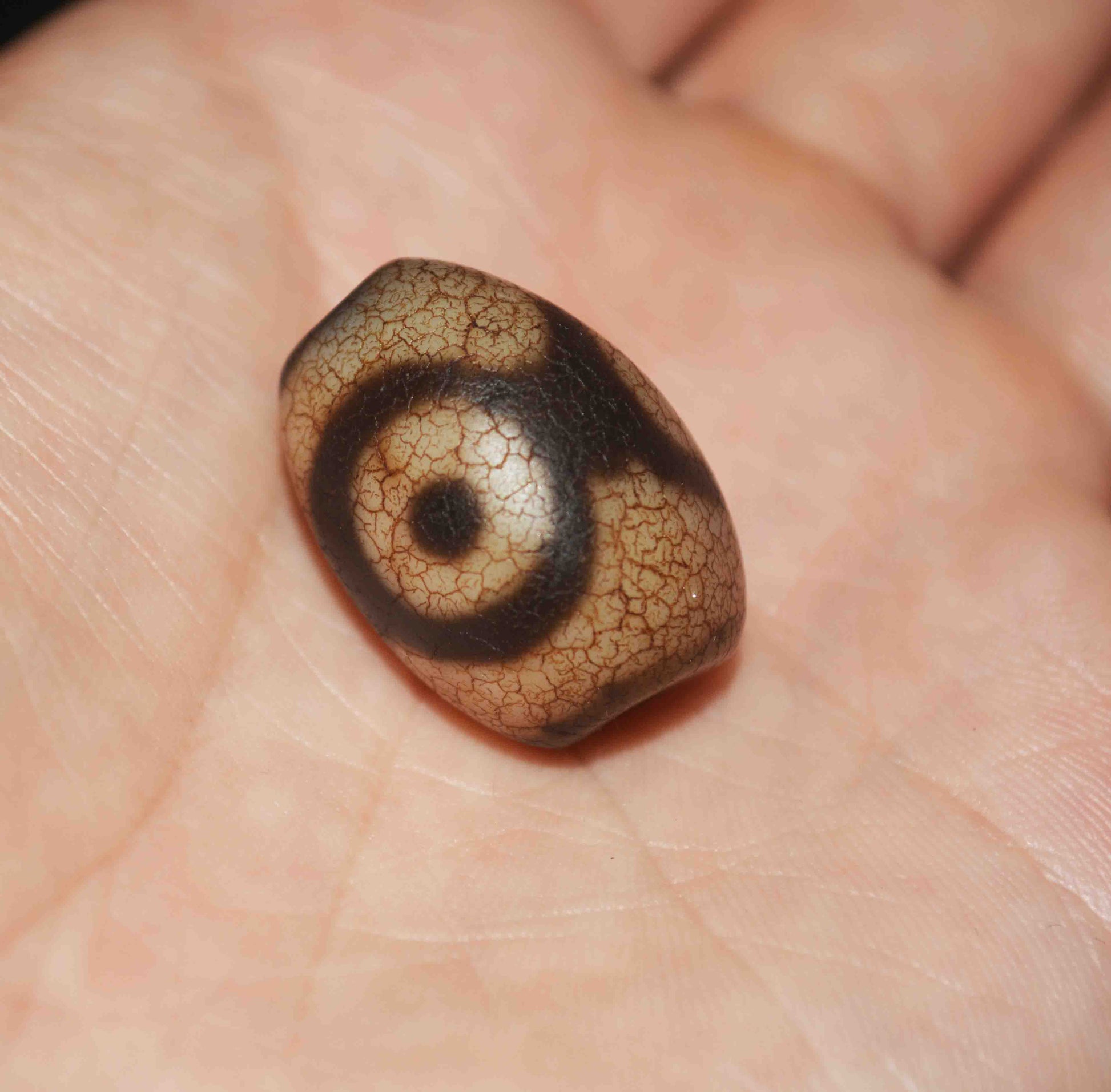 Genuine Tibetan Ancient Pure Three Eyes Dzi Bead Amulet Himalaya Old Antique Real Agate Nepal 3 Eyed Gzi Amulet Talisman Bracelet