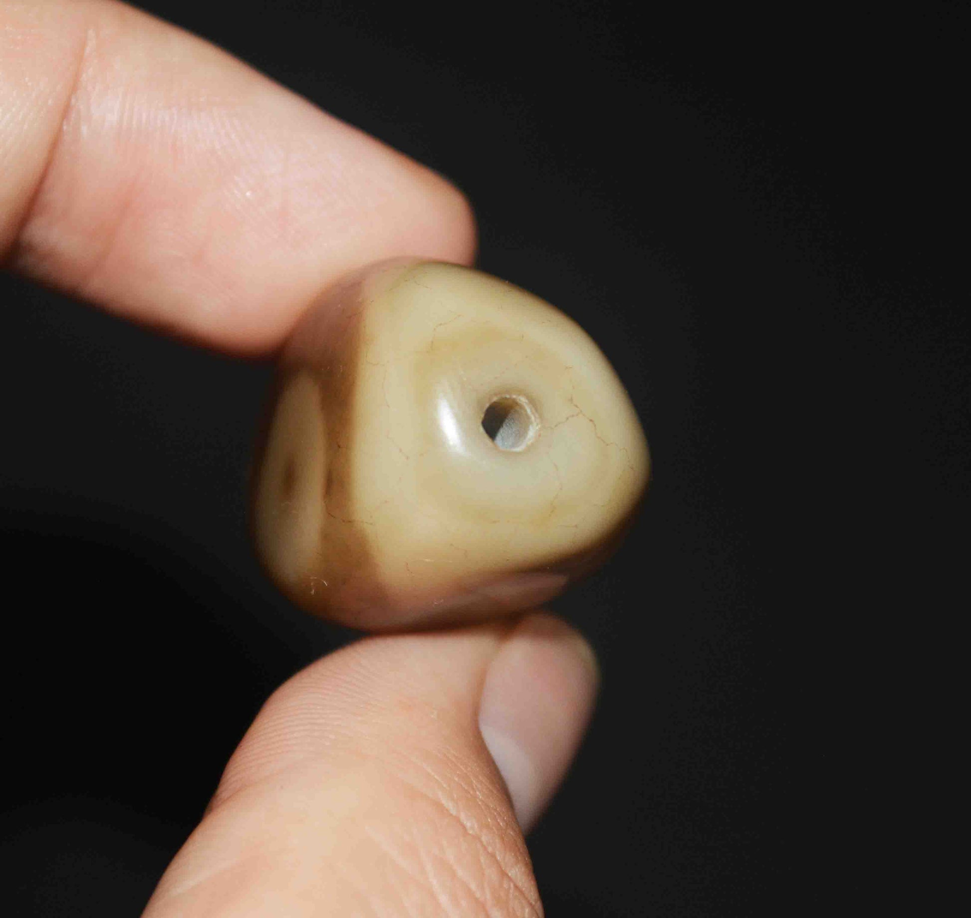 Genuine Tibetan Ancient Three Eyes Dzi Bead Pendant Amulet Himalaya Bracelet Old Antique Real Agate Nepal 3 Eyed Pure Gzi Talisman