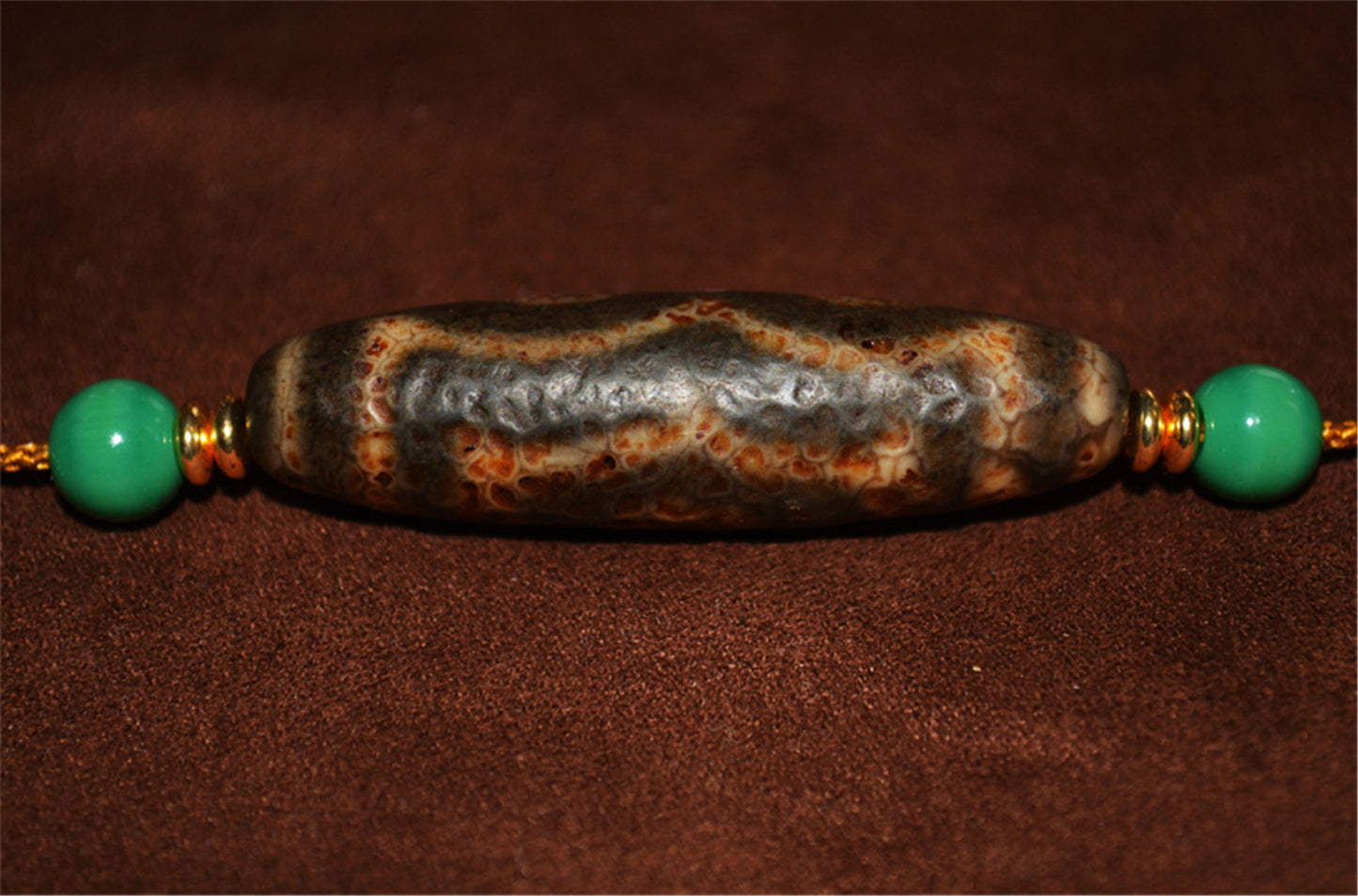 Genuine Tibetan Ancient Three Eyes Dzi Bead Pendant Amulet Himalaya Old Antique Real Agate Nepal 3 Eyed Pure Gzi Talisman Bracelet
