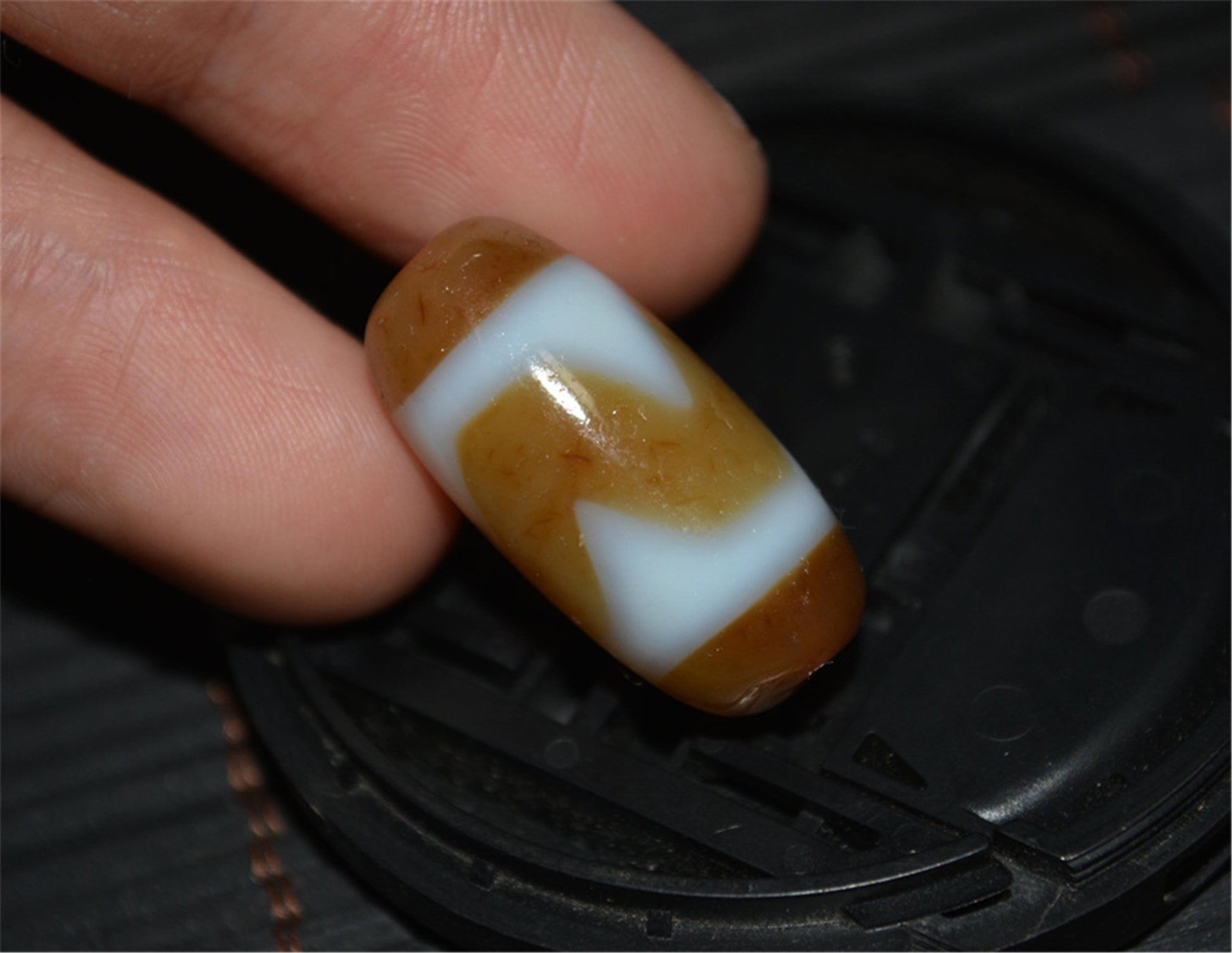 Genuine Tibetan Ancient Tiger Tooth Dzi Bead Amulet Pendant Himalaya Agate Zigzag Old Antique Nepal Real Water Wave Pure Gzi Talisman Bracelet