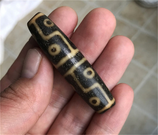 Genuine Tibetan Old Twelve Eyes Dzi Bead Pendant Amulet Himalaya Antique Real Agate Nepal Ancient 12 Eyed Pure Gzi Talisman Bracelet