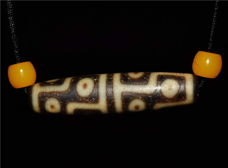 Genuine Tibetan Ancient Twelve Eyes Dzi Bead Pendant Amulet Himalaya Old Antique Real Agate Nepal 12 Eyed Pure Gzi Talisman Bracelet
