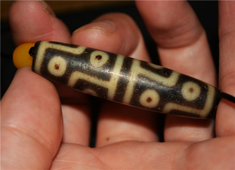 Genuine Tibetan Ancient Twelve Eyes Dzi Bead Pendant Amulet Himalaya Old Antique Real Agate Nepal 12 Eyed Pure Gzi Talisman Bracelet