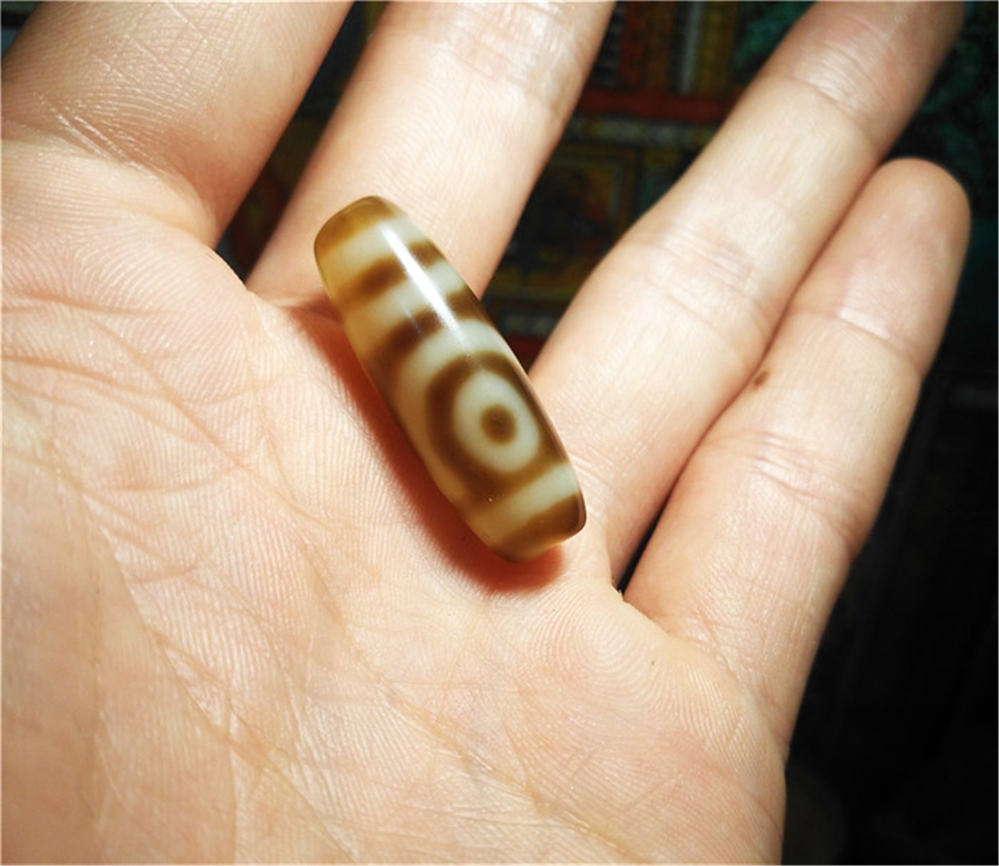 Genuine Tibetan Ancient Two Eyes Dzi Bead Amulet Pendant Himalaya Old Antique Real  Agate Nepal 2 Eyed Pure Gzi Talisman Bracelet