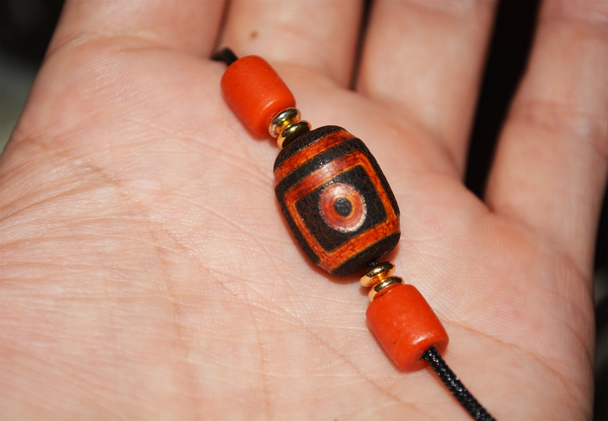 Genuine Tibetan Ancient Pure Two Eyes Dzi Bead Amulet Pendant Old Antique Real Himalaya Agate Nepal 2 Eyed Gzi Talisman Bracelet
