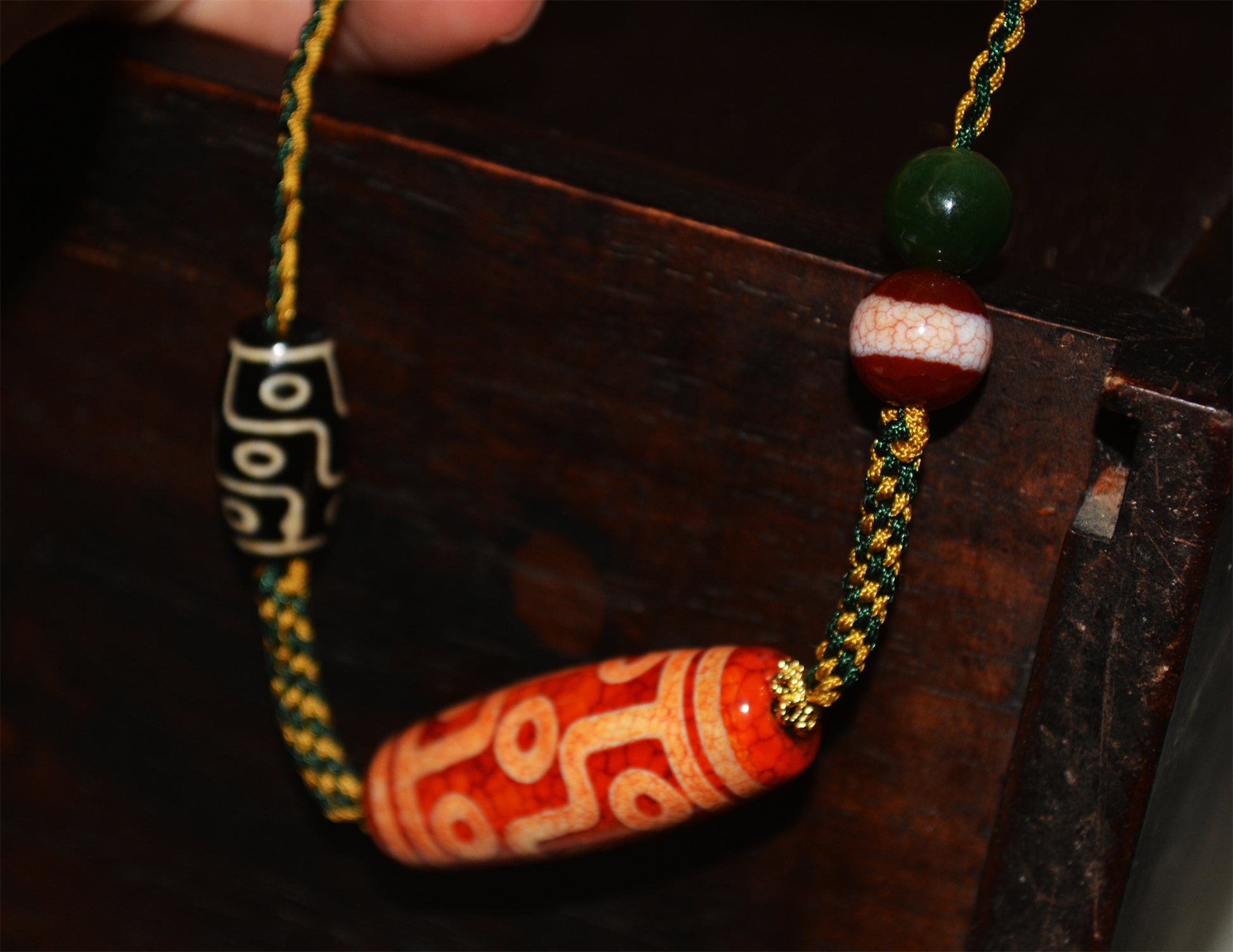 Genuine Tibetan Old Ancient Nine Eyes Dzi Bead Pendant Amulet Himalayan Agate Pure 9 Eyed Gzi Old Real Talisman Bracelet
