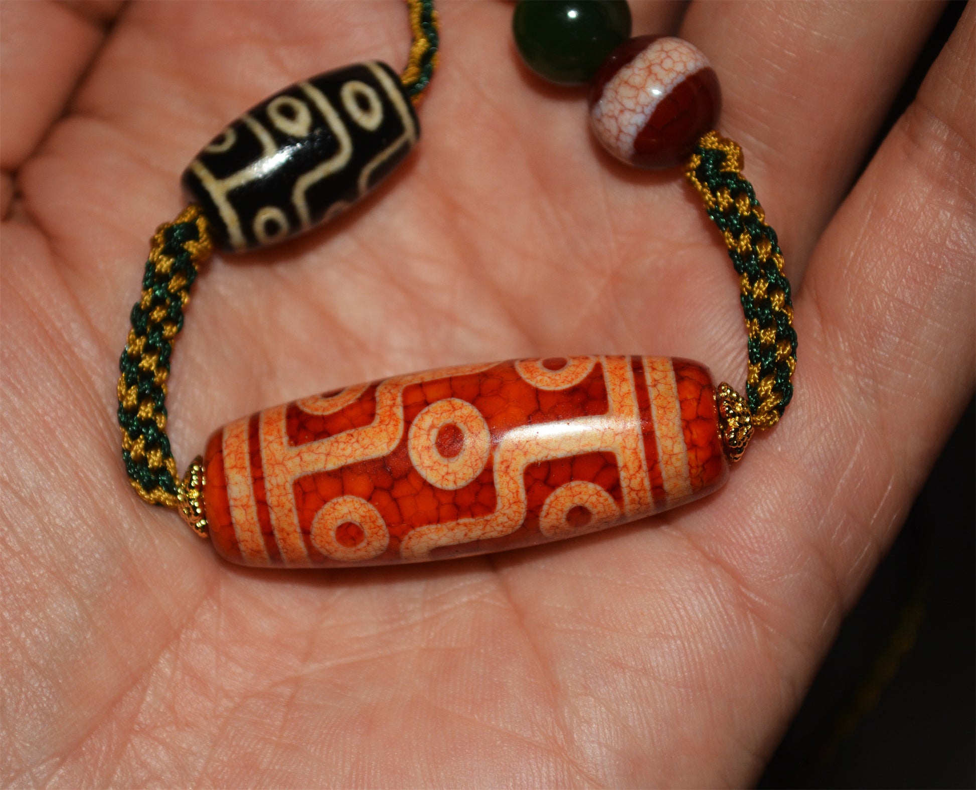 Genuine Tibetan Old Ancient Nine Eyes Dzi Bead Pendant Amulet Himalayan Agate Pure 9 Eyed Gzi Old Real Talisman Bracelet