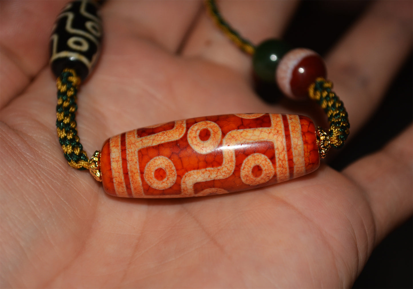 Genuine Tibetan Old Ancient Nine Eyes Dzi Bead Pendant Amulet Himalayan Agate Pure 9 Eyed Gzi Old Real Talisman Bracelet