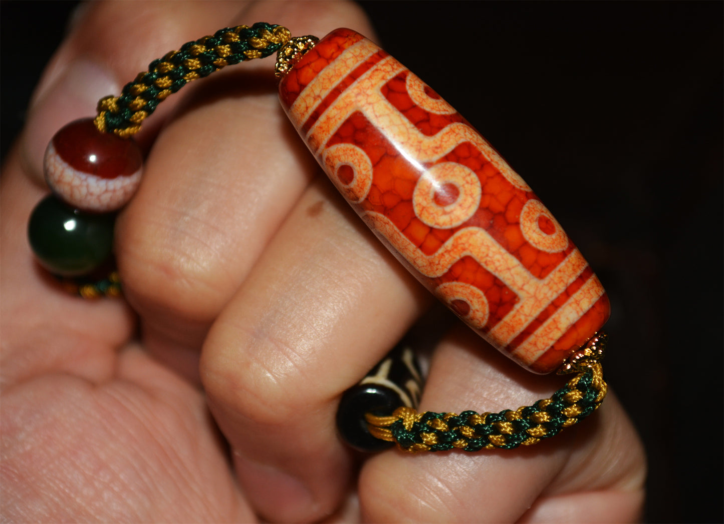 Genuine Tibetan Old Ancient Nine Eyes Dzi Bead Pendant Amulet Himalayan Agate Pure 9 Eyed Gzi Old Real Talisman Bracelet