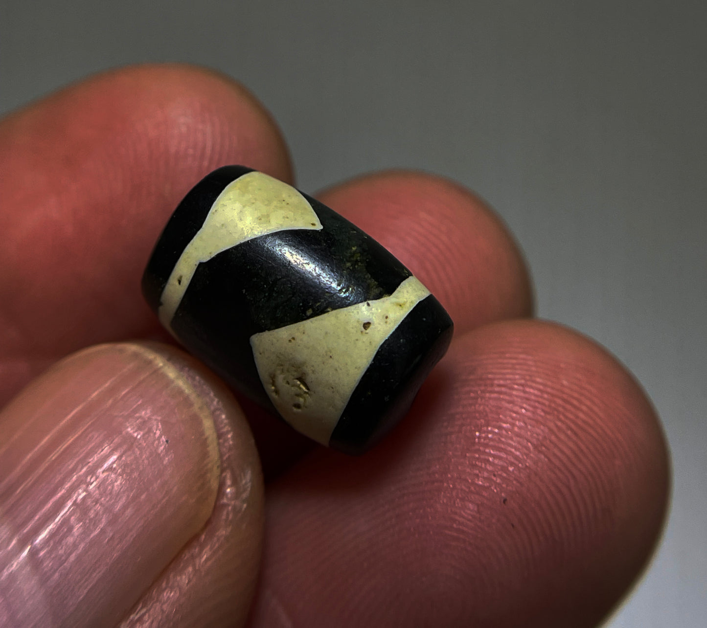 Genuine Tibetan Old Ancient Tiger Tooth Motif Dzi Bead Amulet Pendant Himalayan Pure Zigzag Gzi Lucky Talisman Bracelet