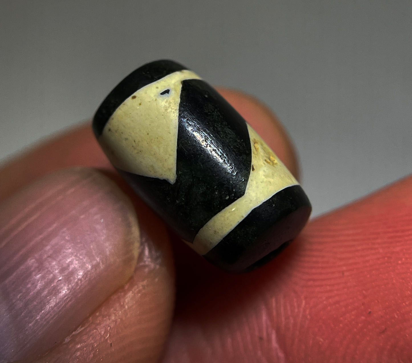 Genuine Tibetan Old Ancient Tiger Tooth Motif Dzi Bead Amulet Pendant Himalayan Pure Zigzag Gzi Lucky Talisman Bracelet