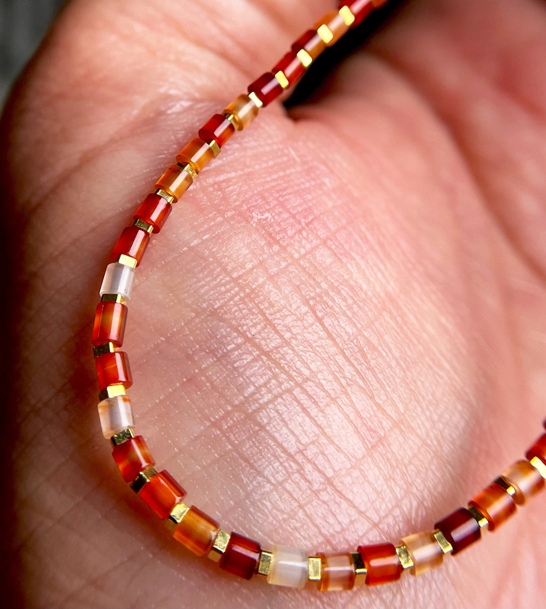 Tibetan Old Antiqe Red Agate Necklace Real Carnelian Bracelet Sardonyx Himalaya Mala Prayer Beads Natural Mini Small