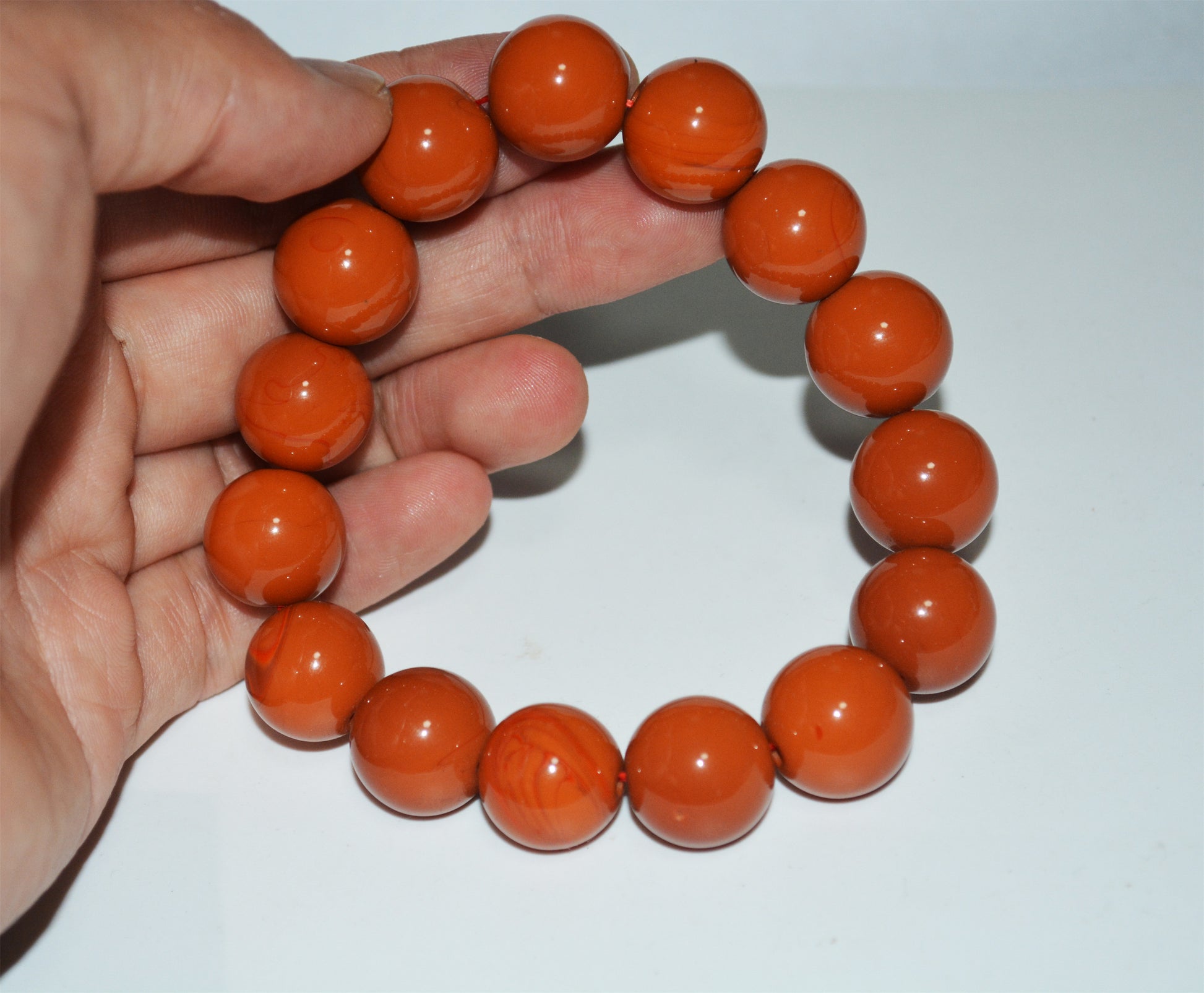 Genuine Tibetan Old Pema Raka Agate Bracelet Mala Prayer Beads Nanhong Carnelian Rosary Himalaya Real Worry Amulet