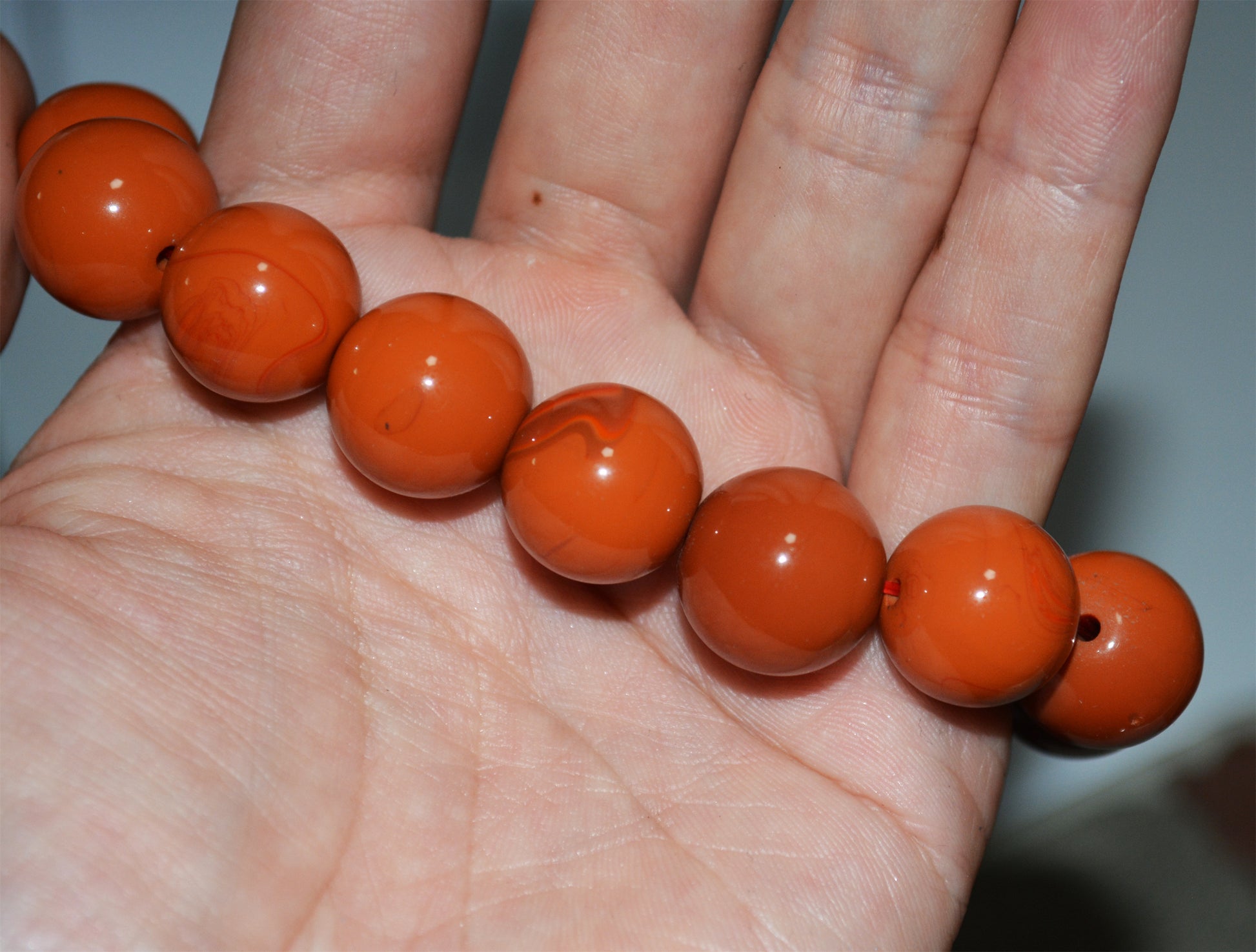 Genuine Tibetan Old Pema Raka Agate Bracelet Mala Prayer Beads Nanhong Carnelian Rosary Himalaya Real Worry Amulet