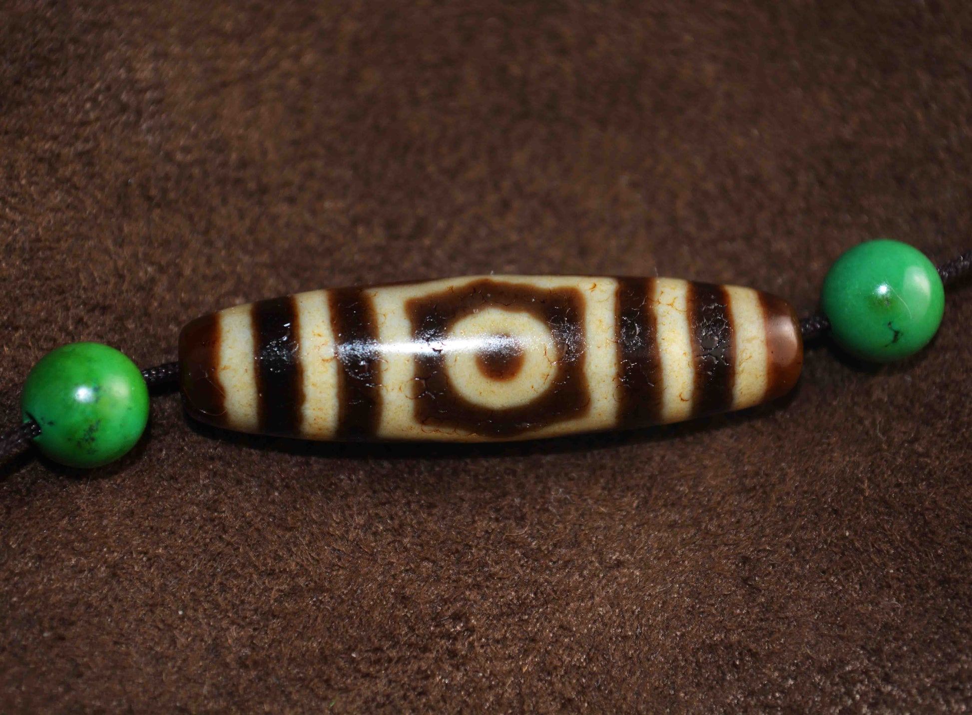 Genuine Tibetan Three Eyes Dzi Bead Pendant Amulet Himalaya Old Antique Real Agate Ancient 3 Eyed Pure Gzi Talisman Bracelet