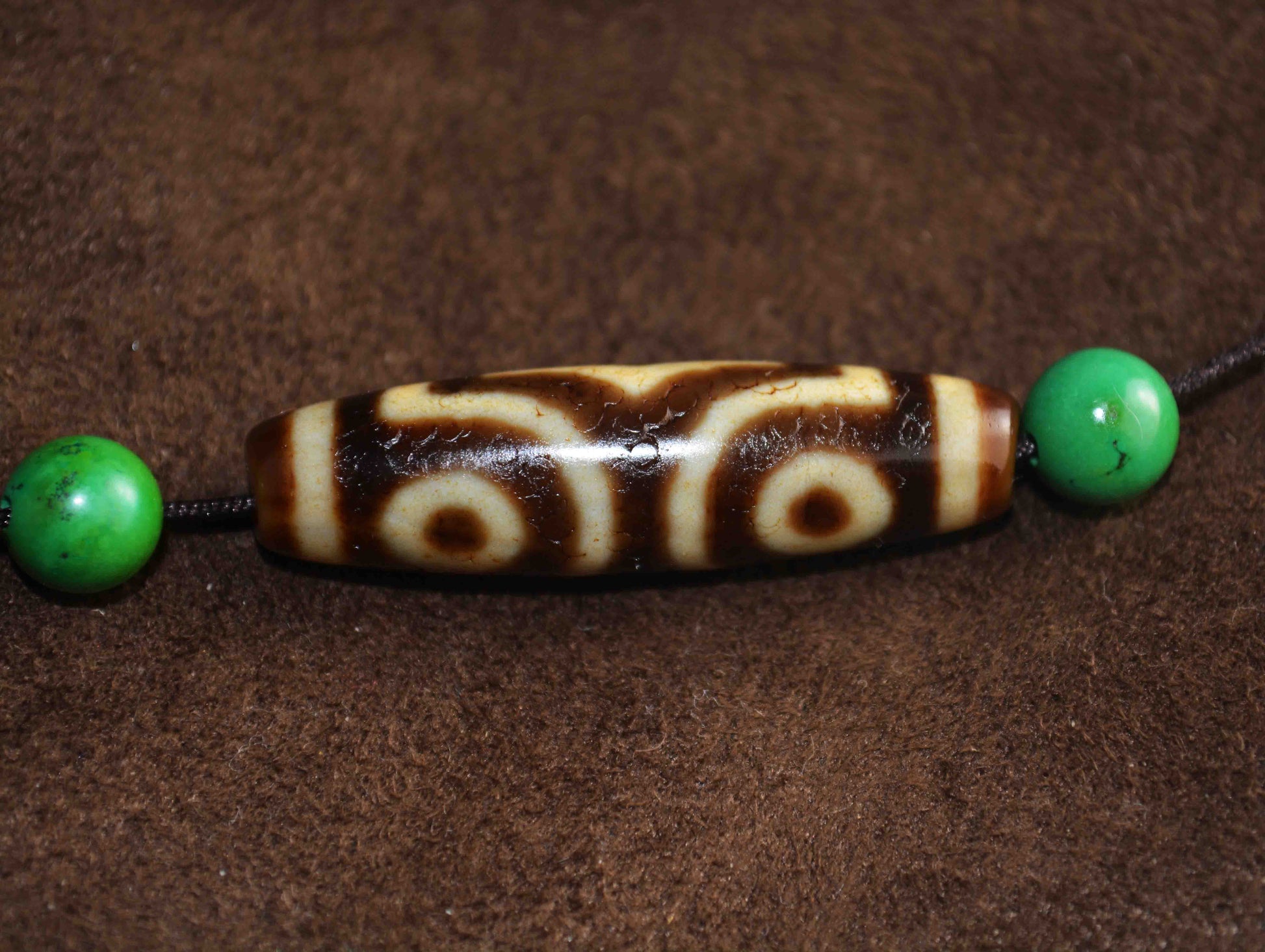 Genuine Tibetan Three Eyes Dzi Bead Pendant Amulet Himalaya Old Antique Real Agate Ancient 3 Eyed Pure Gzi Talisman Bracelet