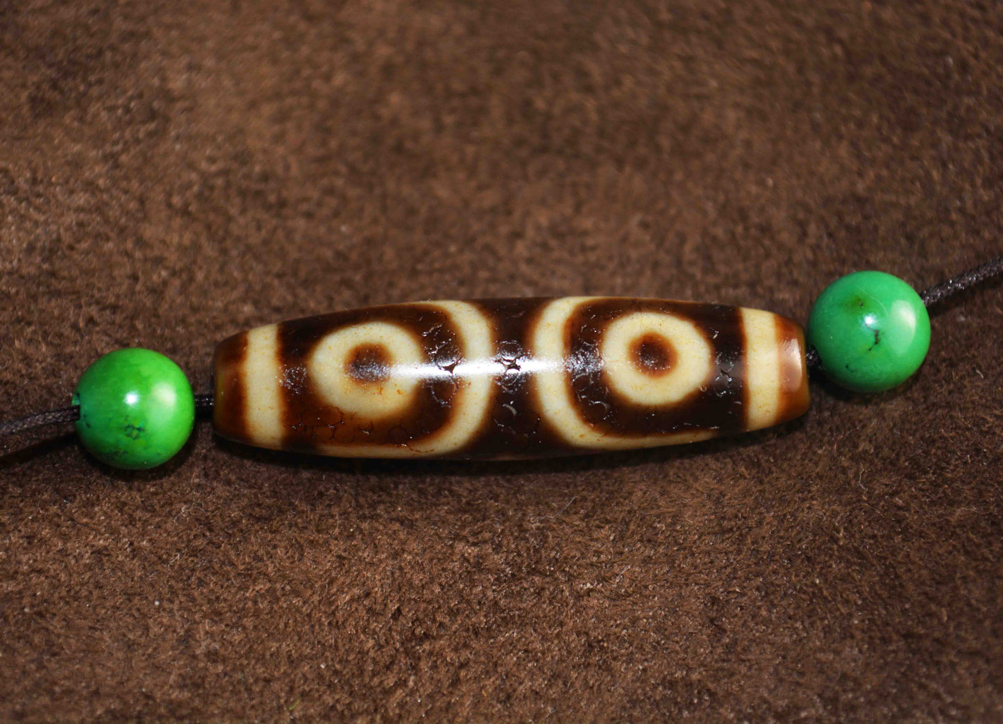 Genuine Tibetan Three Eyes Dzi Bead Pendant Amulet Himalaya Old Antique Real Agate Ancient 3 Eyed Pure Gzi Talisman Bracelet