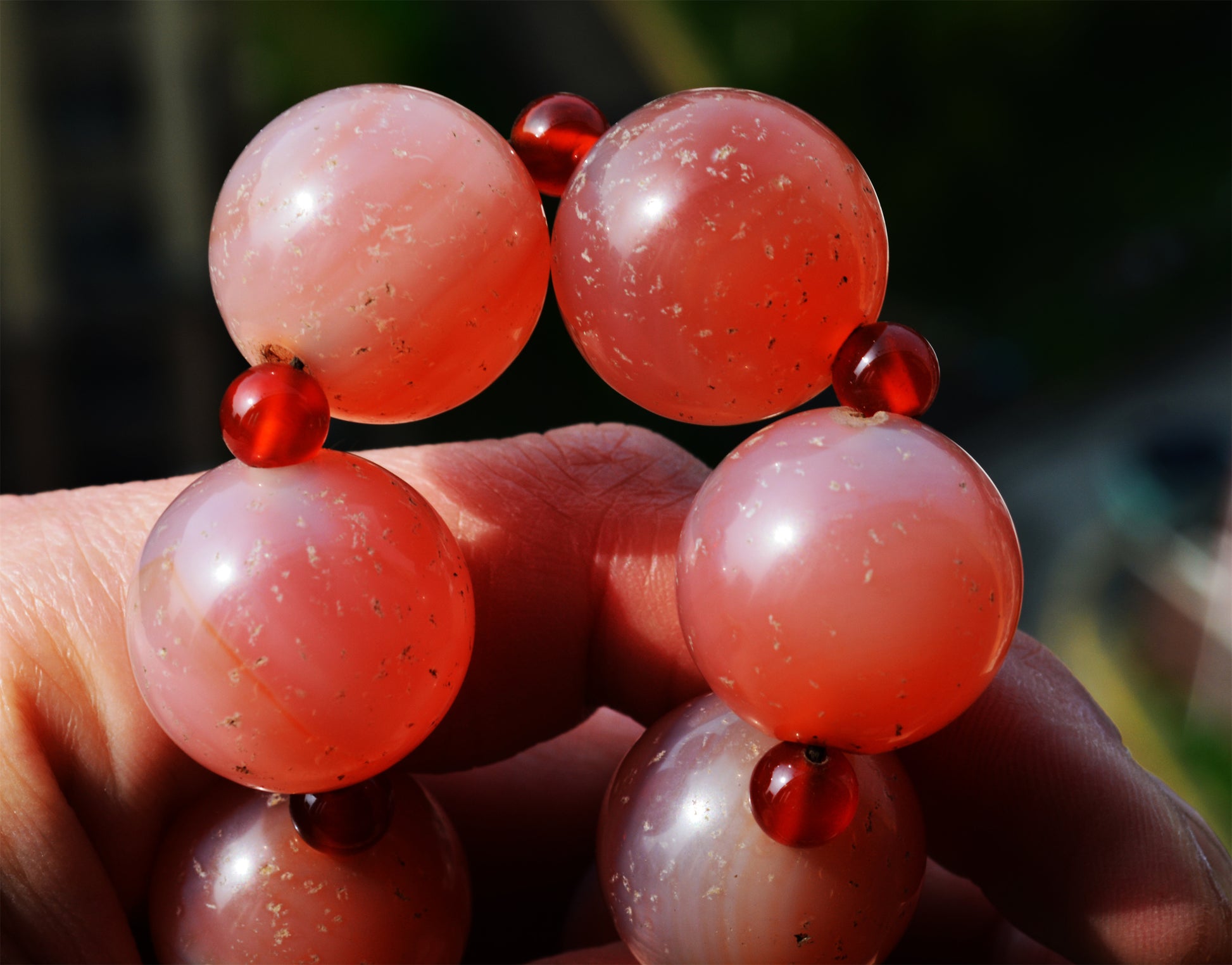 Himalayan Antique Nanhong Pema Raka Agate Bracelet Mala Prayer Beads Tibet Carnelian Rosary  Genuine Worry Amulet