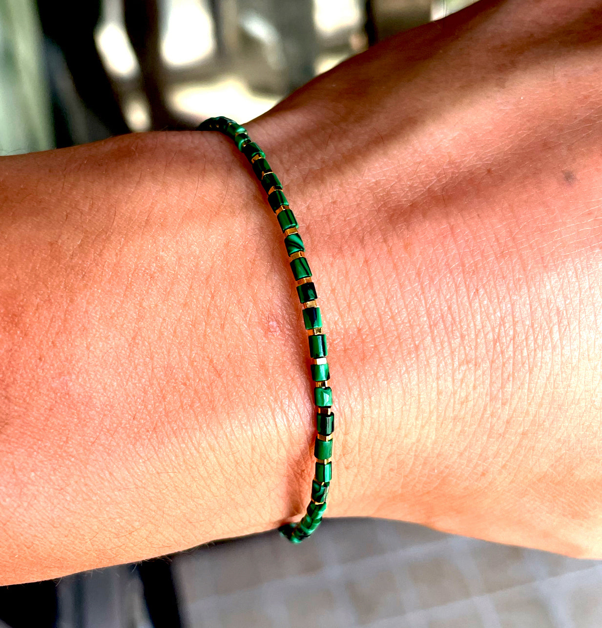 Himalaya Old Antiqe Malachite Beads Bracelet Necklace Real Mini Small Size Tibetan Mala Prayer Beads Natural Chain