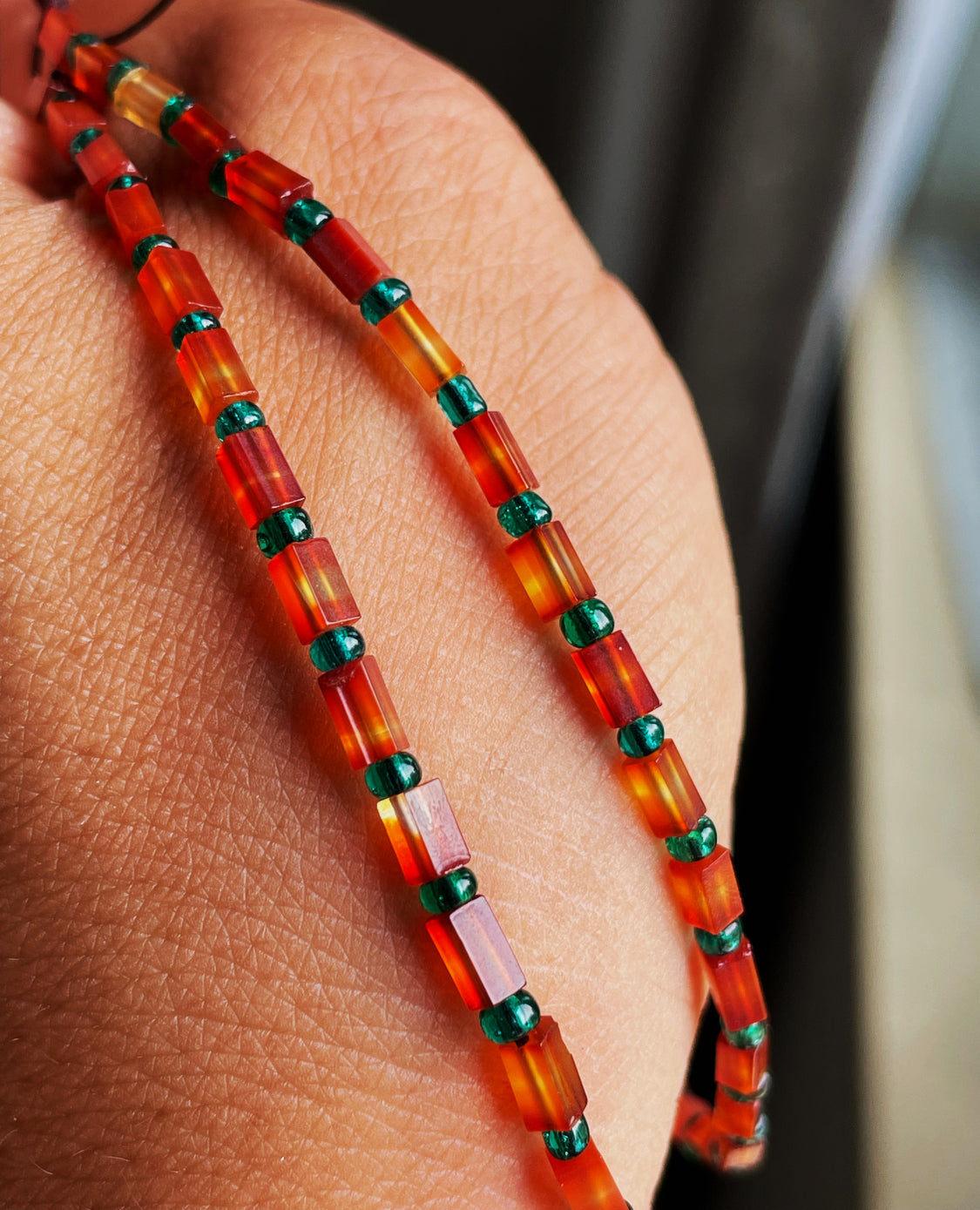 Himalaya Old Antiqe Red Agate Bracelet Necklace Real Mini Small Size Carnelian Tibetan Mala Prayer Beads Natural Sardonyx