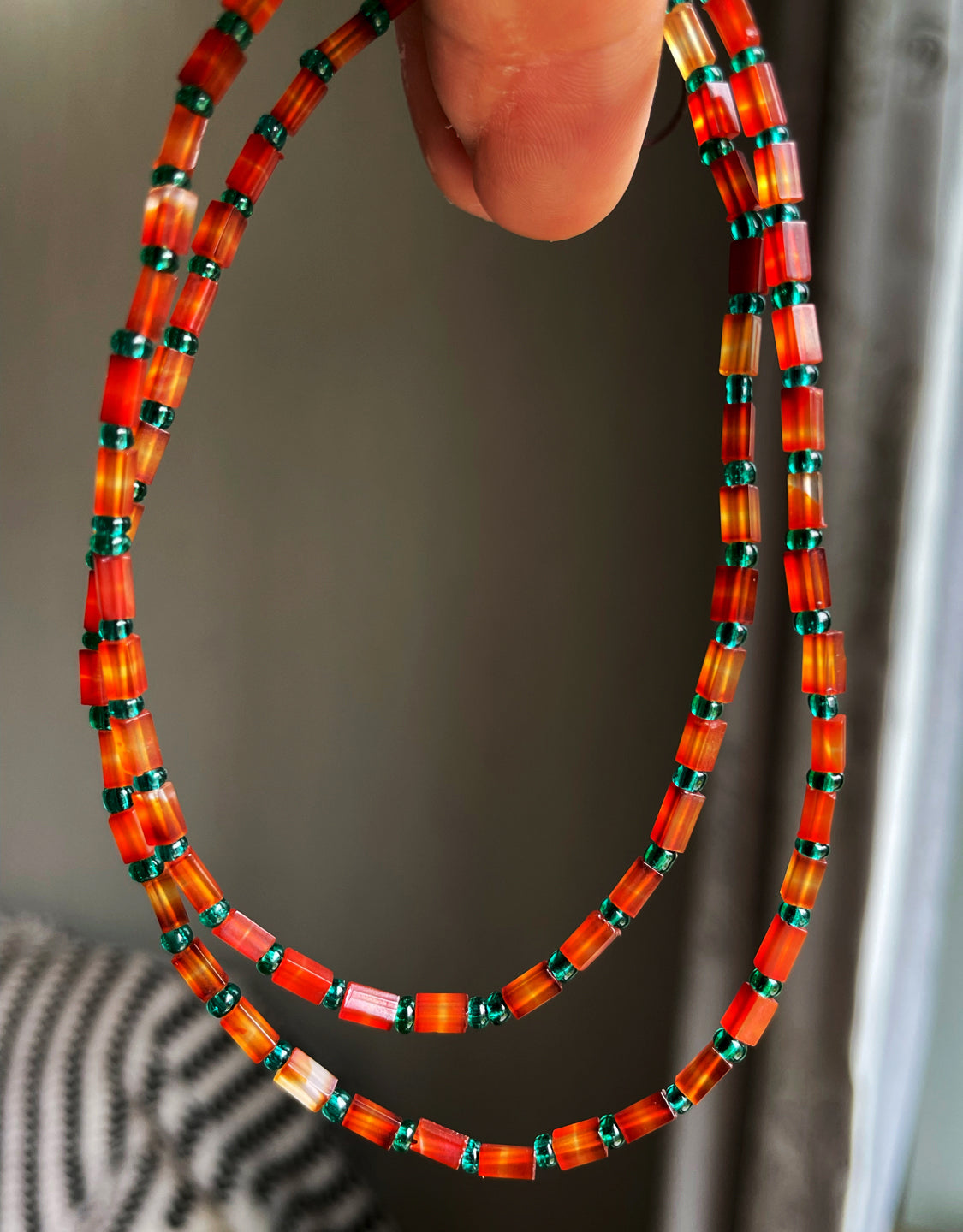 Himalaya Old Antiqe Red Agate Bracelet Necklace Real Mini Small Size Carnelian Tibetan Mala Prayer Beads Natural Sardonyx