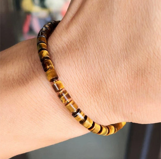 Himalaya Old Antiqe Tiger's Eye Stone Bracelet Necklace Real Mini Small Size Tigerite Tibetan Mala Prayer Beads Natural
