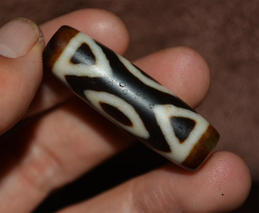 Himalayan Ancient Nine Eyes Dzi Bead Amulet Tibet Genuine Pendant Agate Pure Three Eyed Gzi Old Antique Talisman Bracelet Authentic