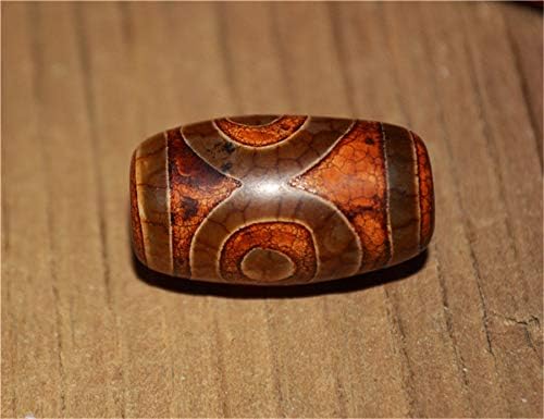 Himalayan Ancient Three Eyes Dzi Bead Amulet Pendant Real Tibet Old Agate 3 Eyed Pure Gzi Talisman Bracelet