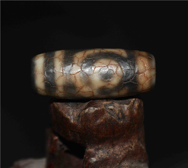 Himalayan Old Ancient Real Two Eyes Dzi Bead Pendant Amulet Tibetan Agate Stone Pure 2 Eyed Gzi Talisman Bracelet