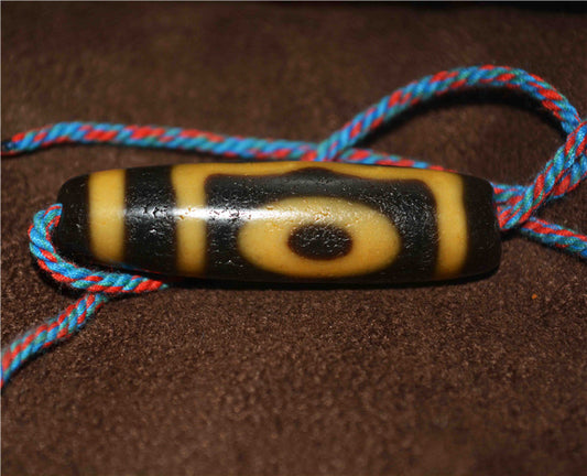 Himalayan Old Ancient Three Eyes Dzi Bead Pendant Tibetan Amulet Real Agate Nepal 3 Eyed Pure Gzi Talisman Bracelet