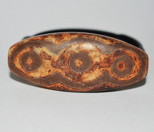 Himalayas Ancient Six Eyes Dzi Bead Amulet Pendant Agate Pure 6 Eyed Gzi Old Real Tibet Talisman