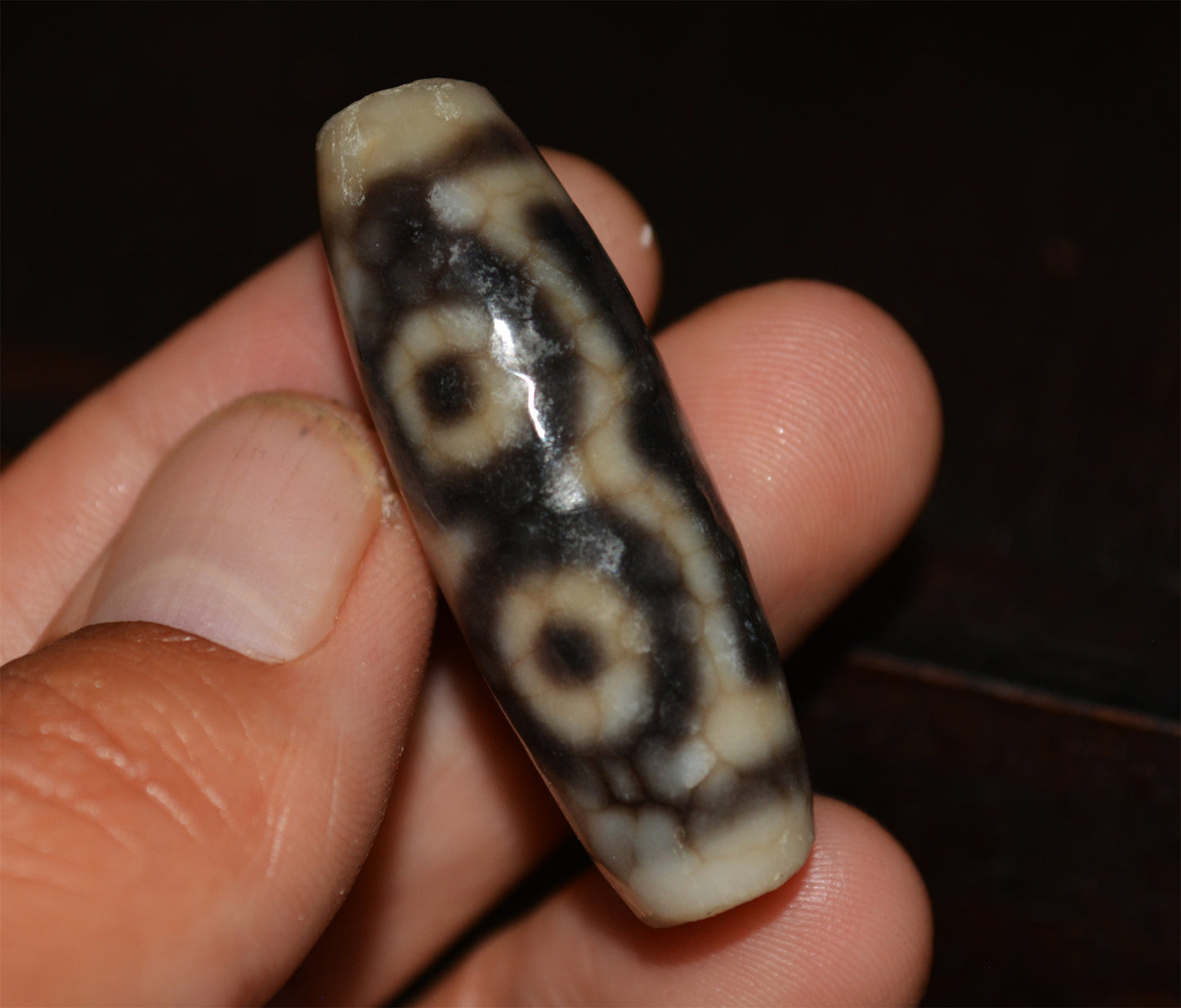 Himalayas Ancient Three Eyes Dzi Bead Amulet Real Tibet Pendant Agate Pure 3 Eyed Gzi Old Antique Genuine Talisman Bracelet