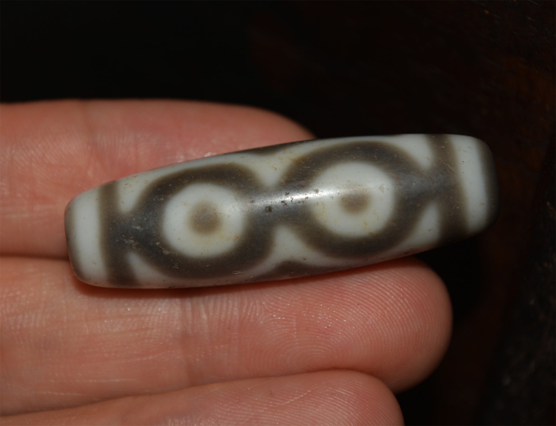 Himalayas Ancient Three Eyes Dzi Bead Amulet Real Tibetan Pendant Agate Pure 3 Eyed Gzi Old Antique Genuine Talisman Bracelet