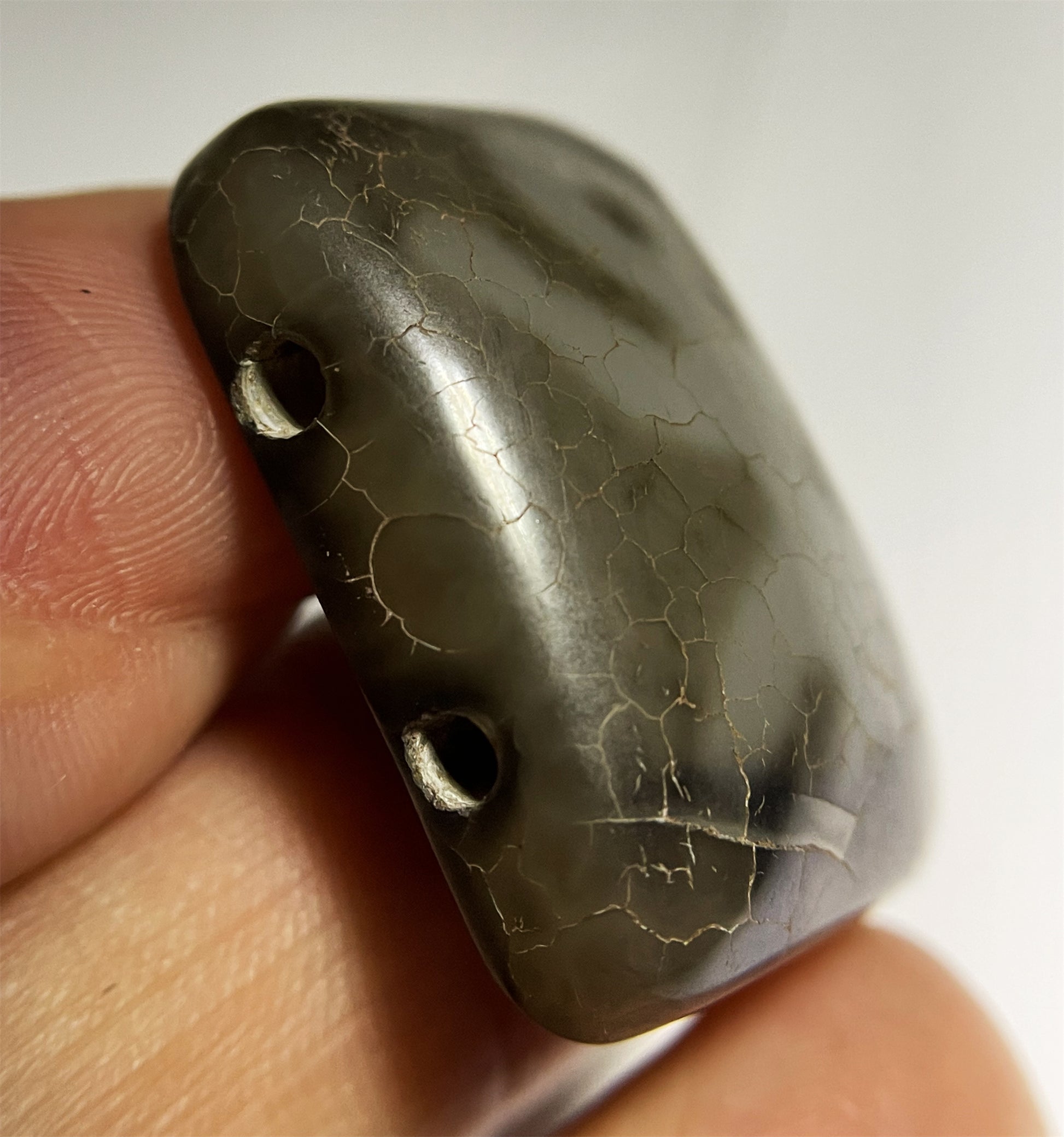 Himalayas Old God of Wealth Dzi Bead Pendant Amulet Tibet Agate Pure Fortune Gzi Antique Real Talisman